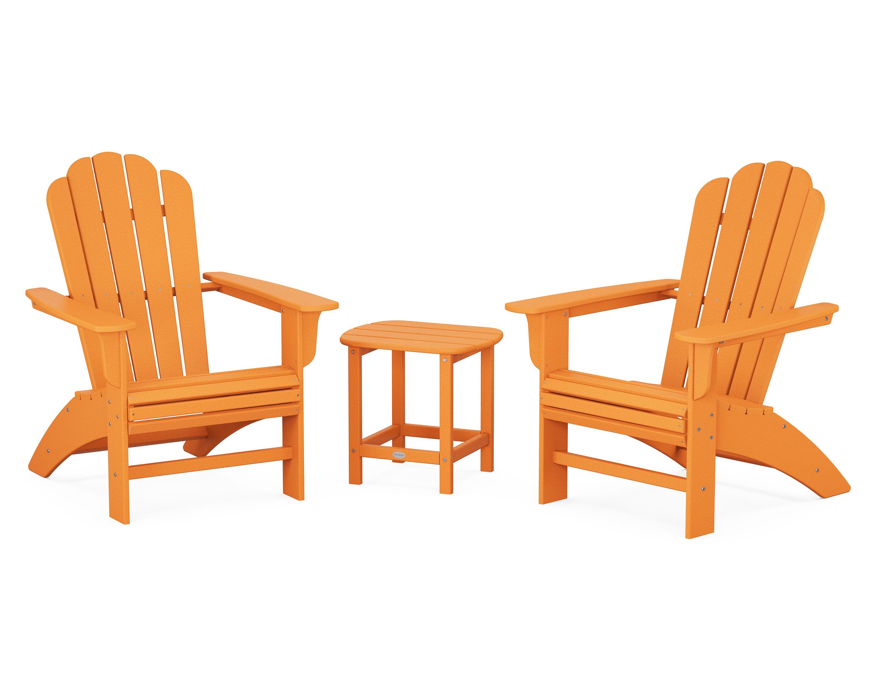 Country Living Country Living Curveback Adirondack Chair 3-Piece Set in Tangerine
