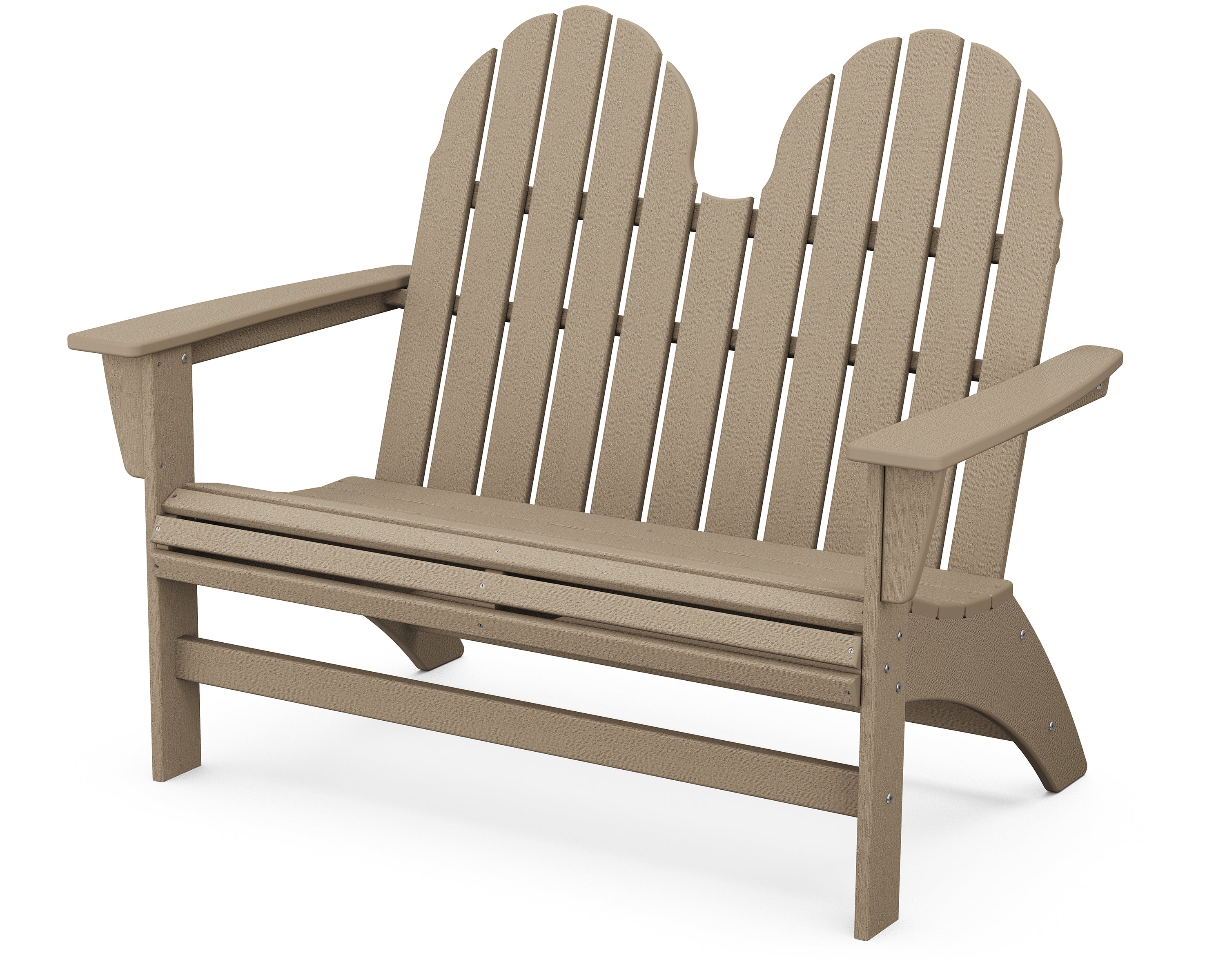 POLYWOOD Vineyard 48" Adirondack Bench in Vintage Sahara
