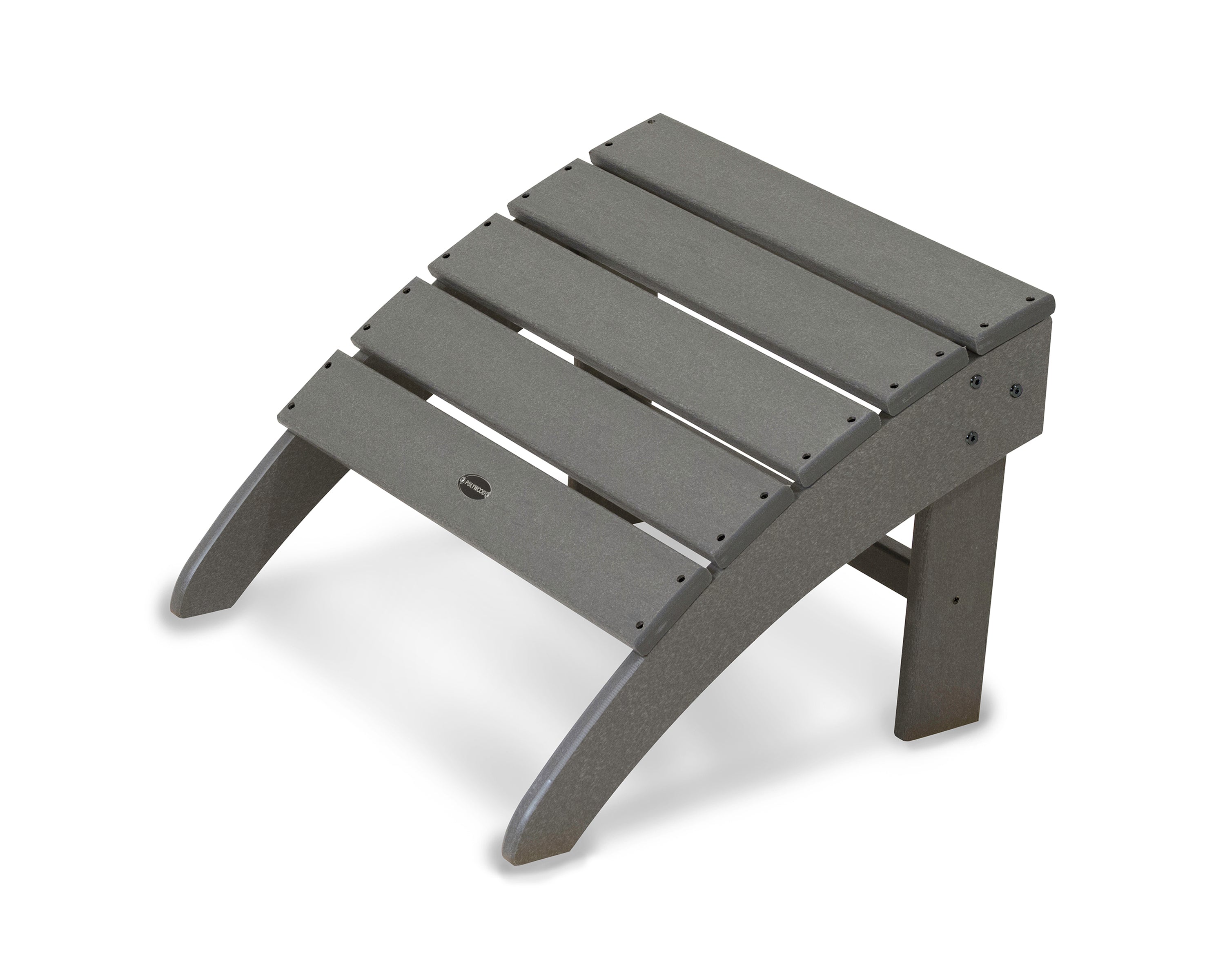 POLYWOOD South Beach Adirondack Ottoman in Slate Grey