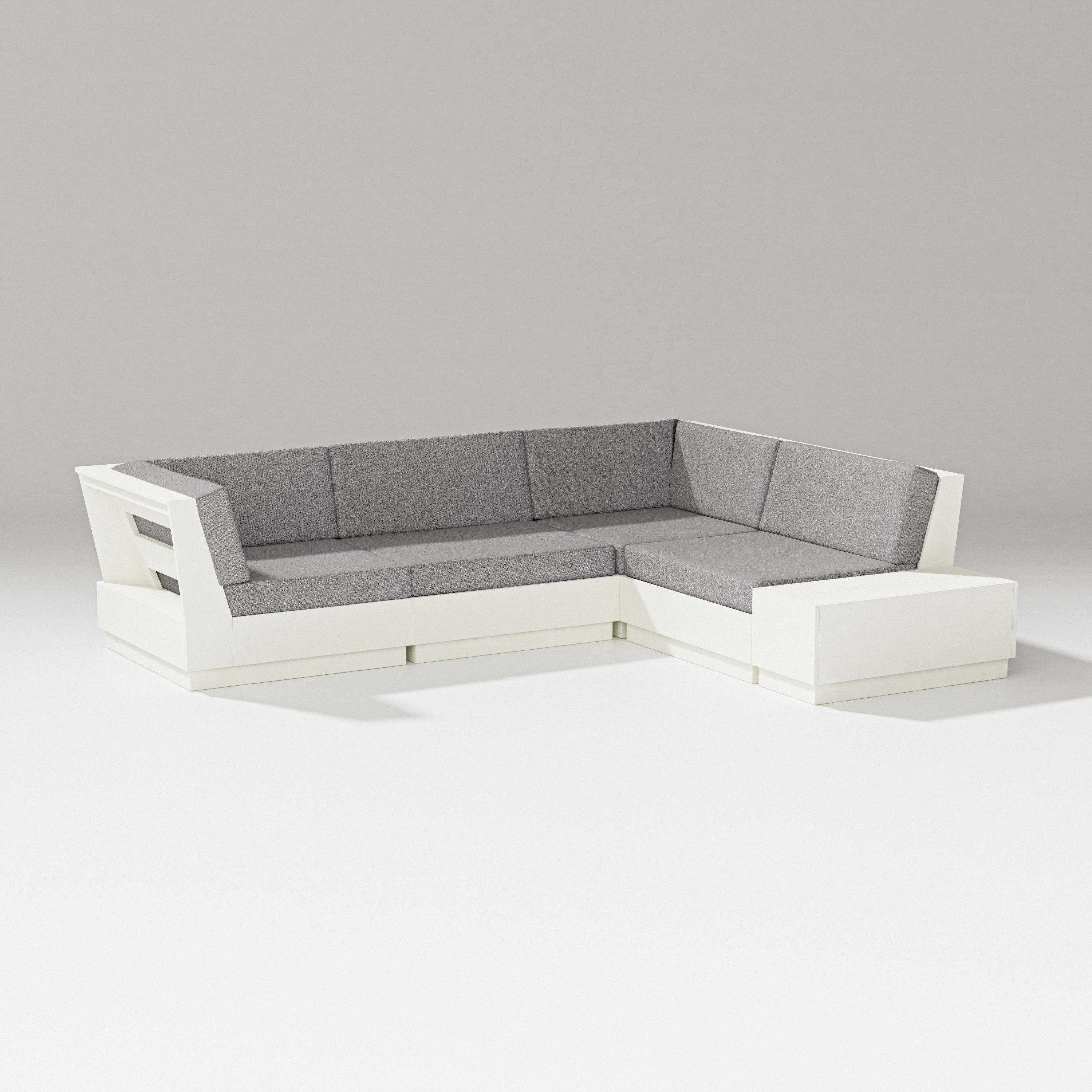 PW Designer Series Elevate Corner Sectional in Vintage White / Grey Mist