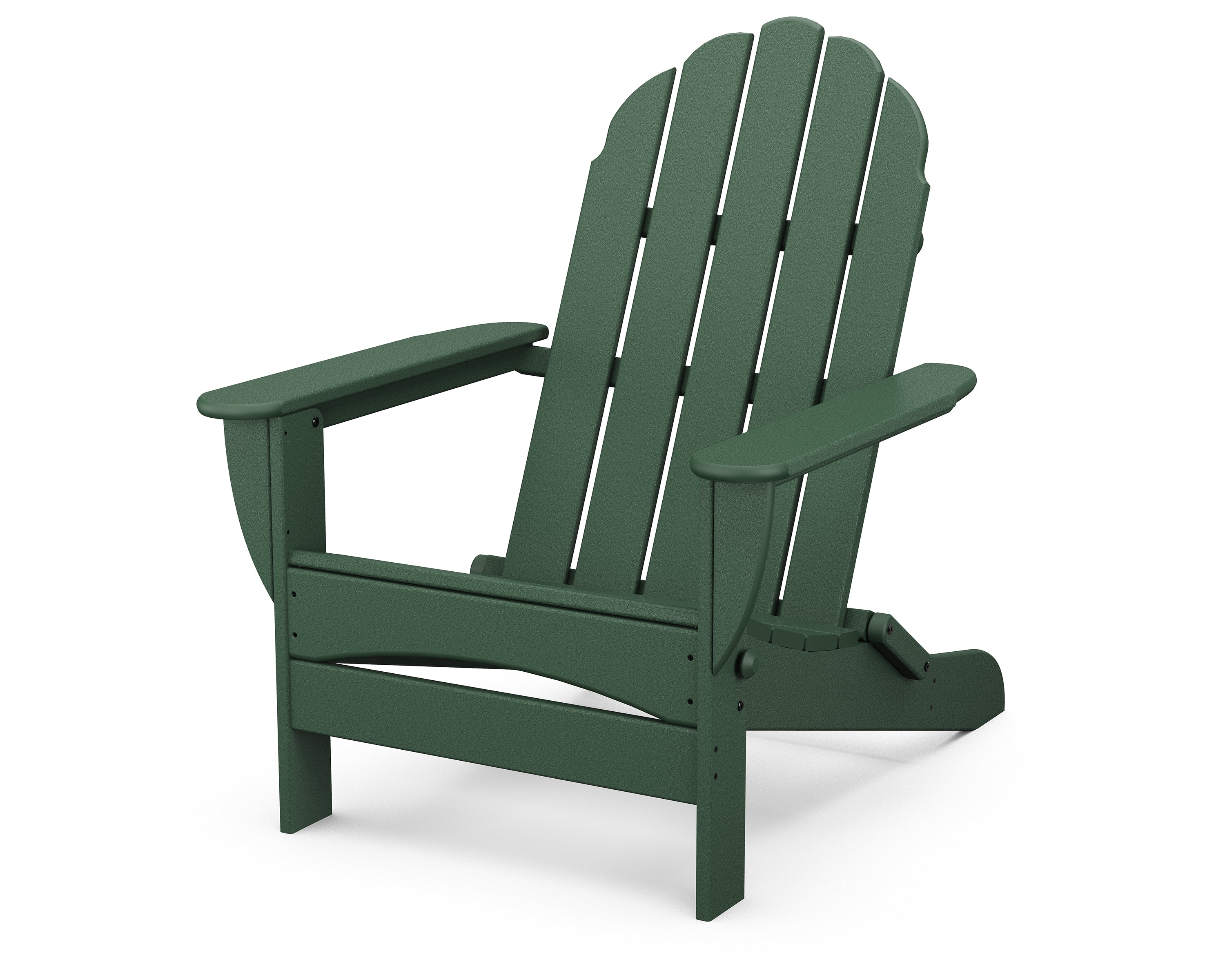 POLYWOOD Classic Oversized Folding Adirondack Chair in Green