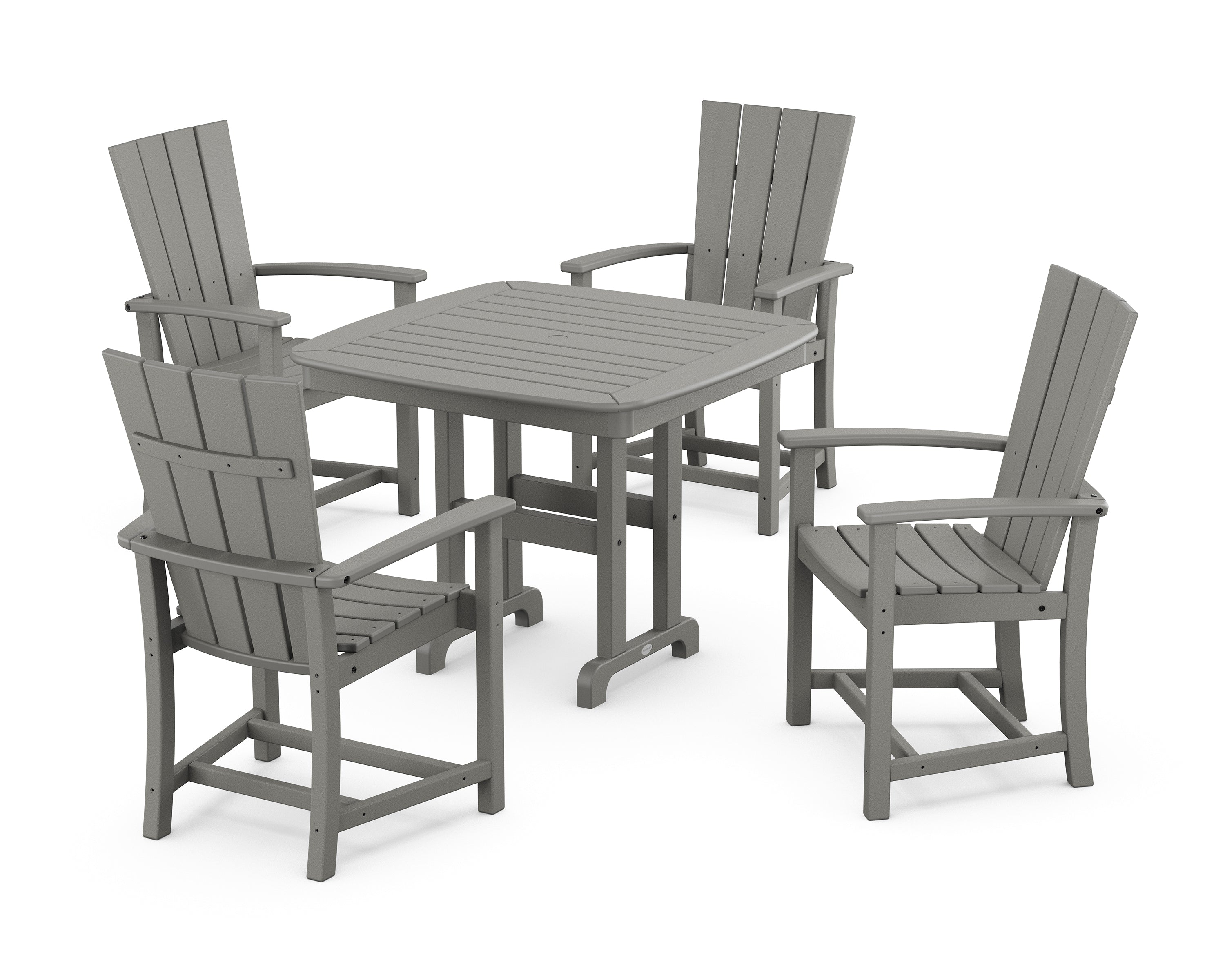 POLYWOOD Quattro 5-Piece Dining Set in Slate Grey