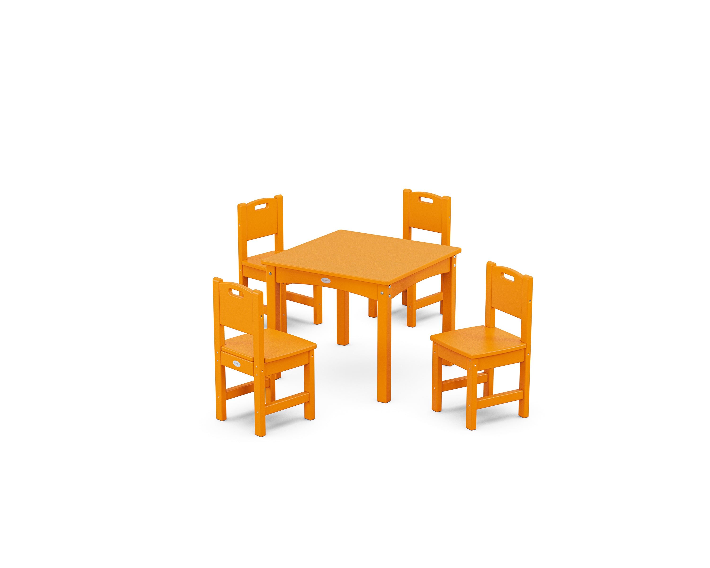 POLYWOOD Toddler 5-Piece Dining Set in Tangerine