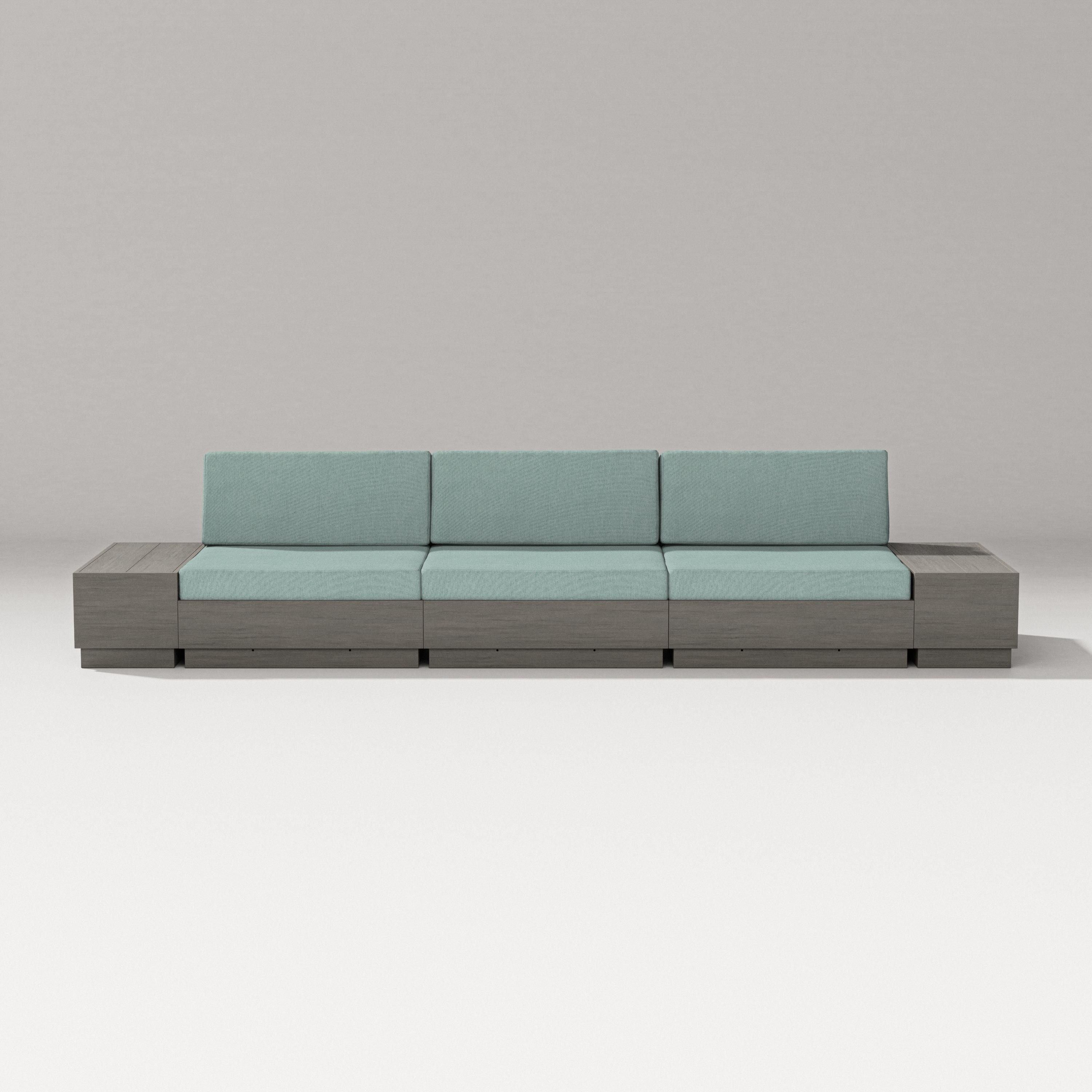 PW Designer Series Elevate Straight Sectional in Driftwood / Glacier Spa