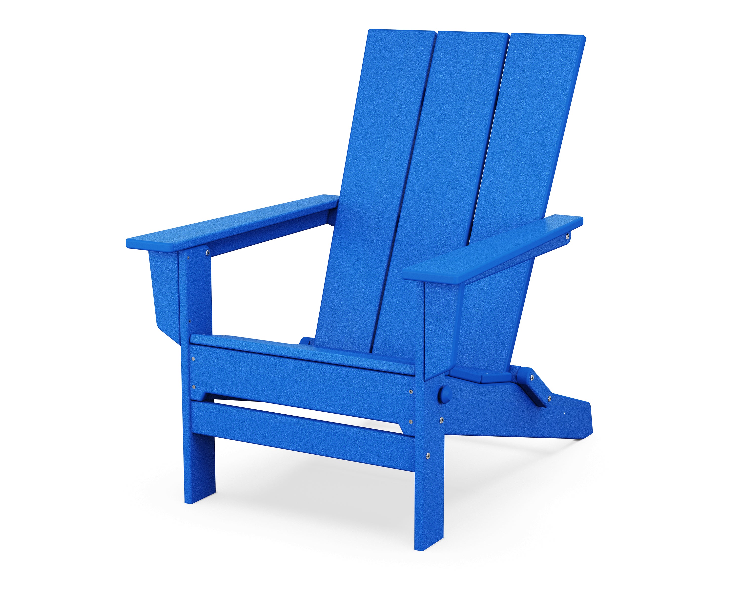 POLYWOOD Modern Studio Folding Adirondack Chair in Pacific Blue