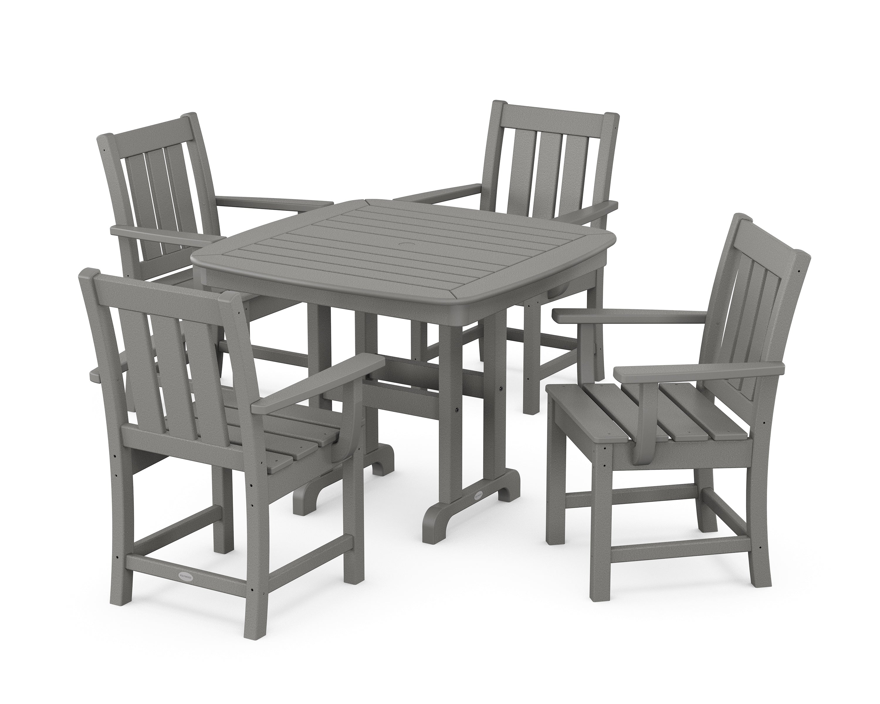POLYWOOD Oxford 5-Piece Dining Set in Slate Grey