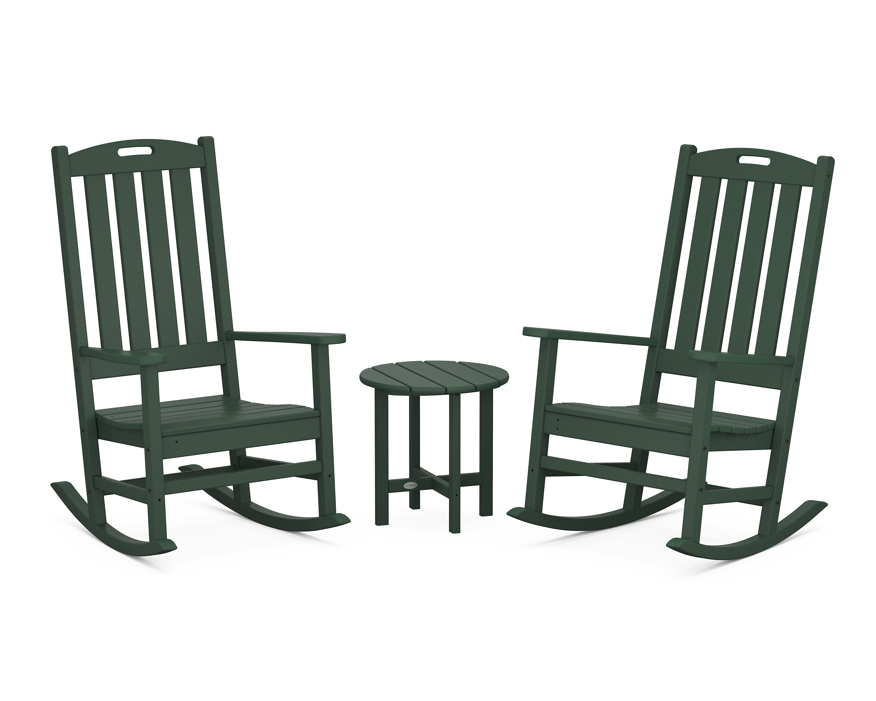 POLYWOOD® Nautical 3-Piece Porch Rocking Chair Set in Green