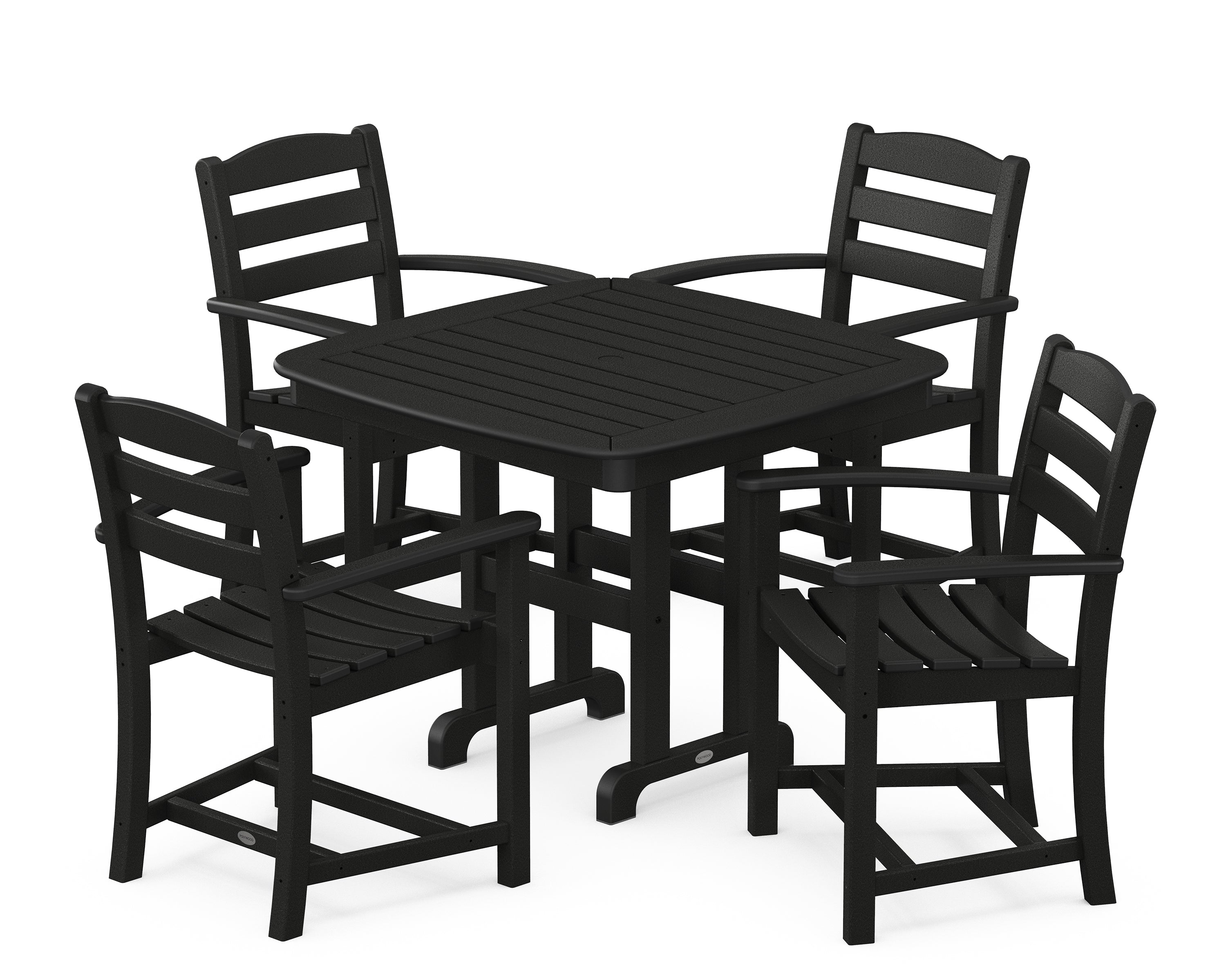 POLYWOOD La Casa Café 5-Piece Dining Set in Black