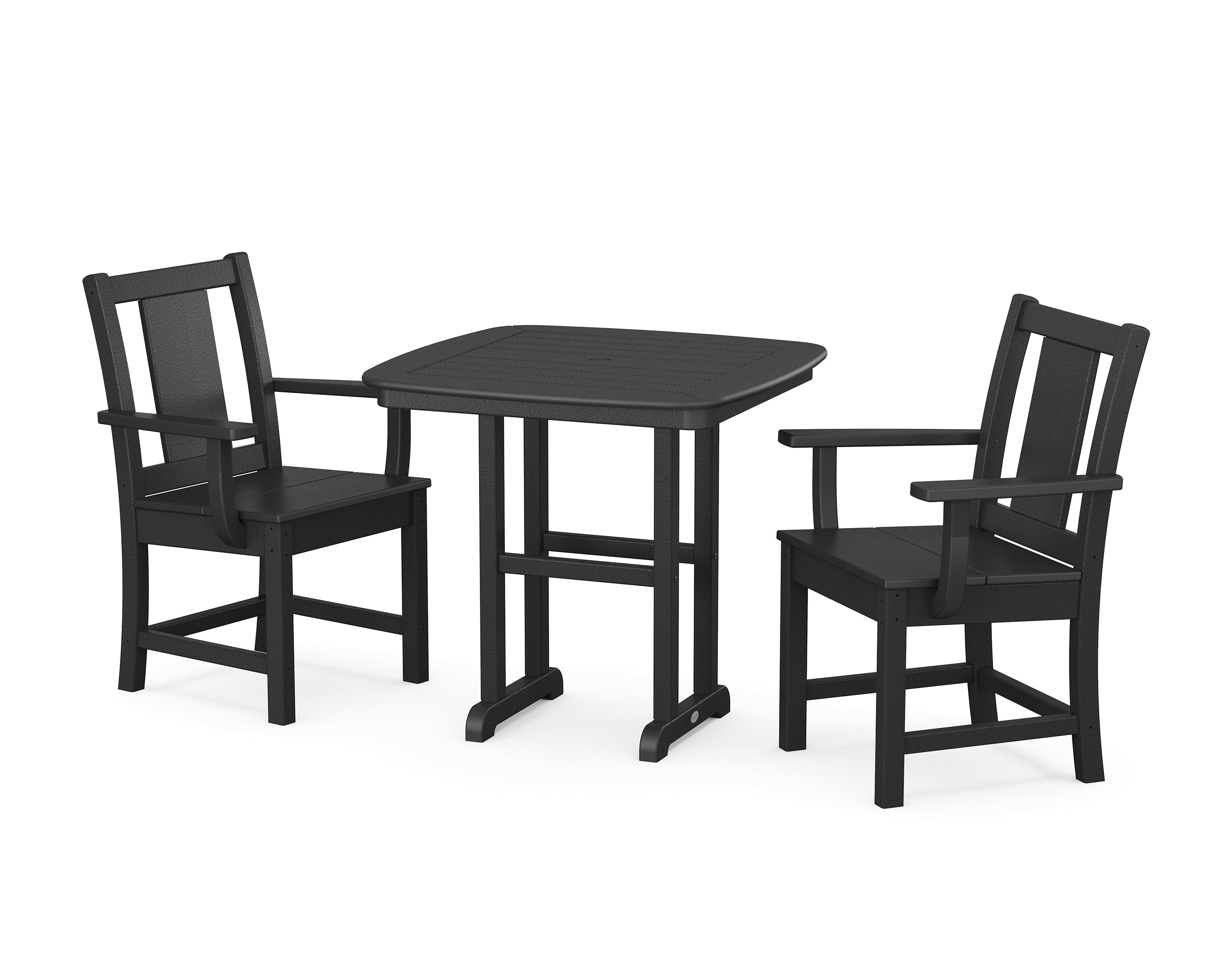 POLYWOOD Prairie 3-Piece Dining Set in Black