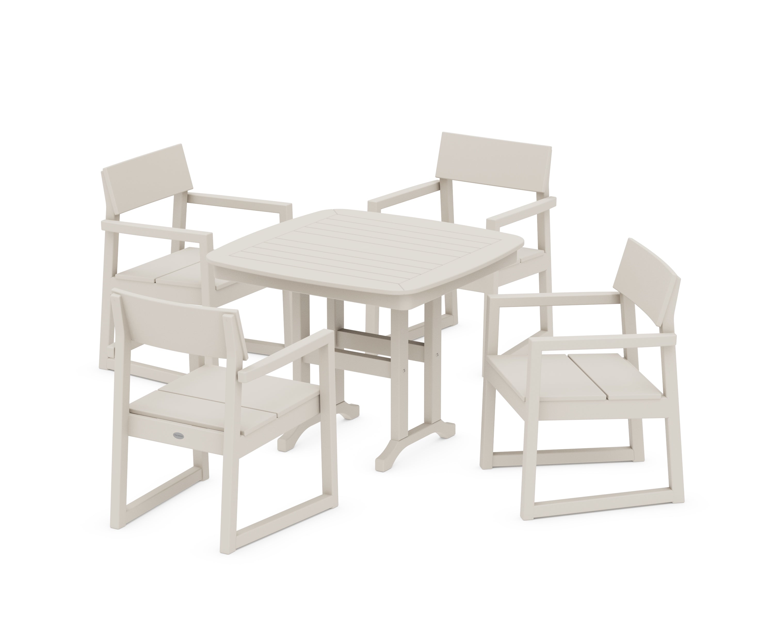 POLYWOOD EDGE 5-Piece Dining Set in Sand