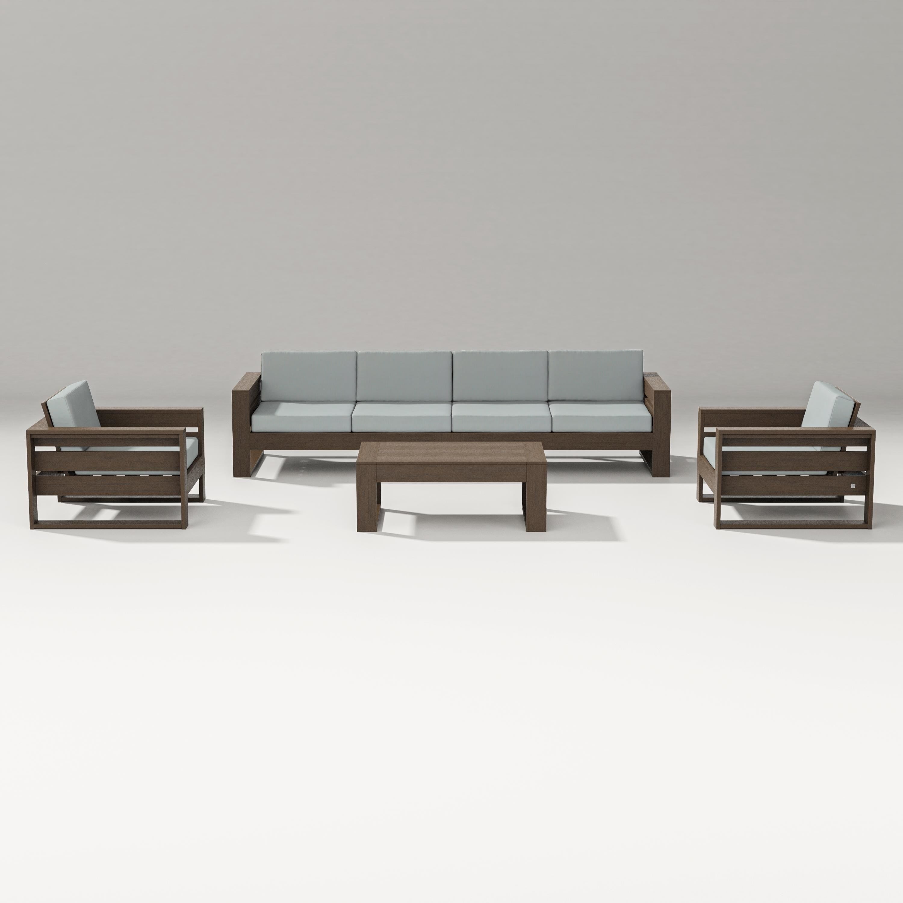 PW Designer Series Latitude 5-Piece Lounge Sofa Set in Kona / Spa