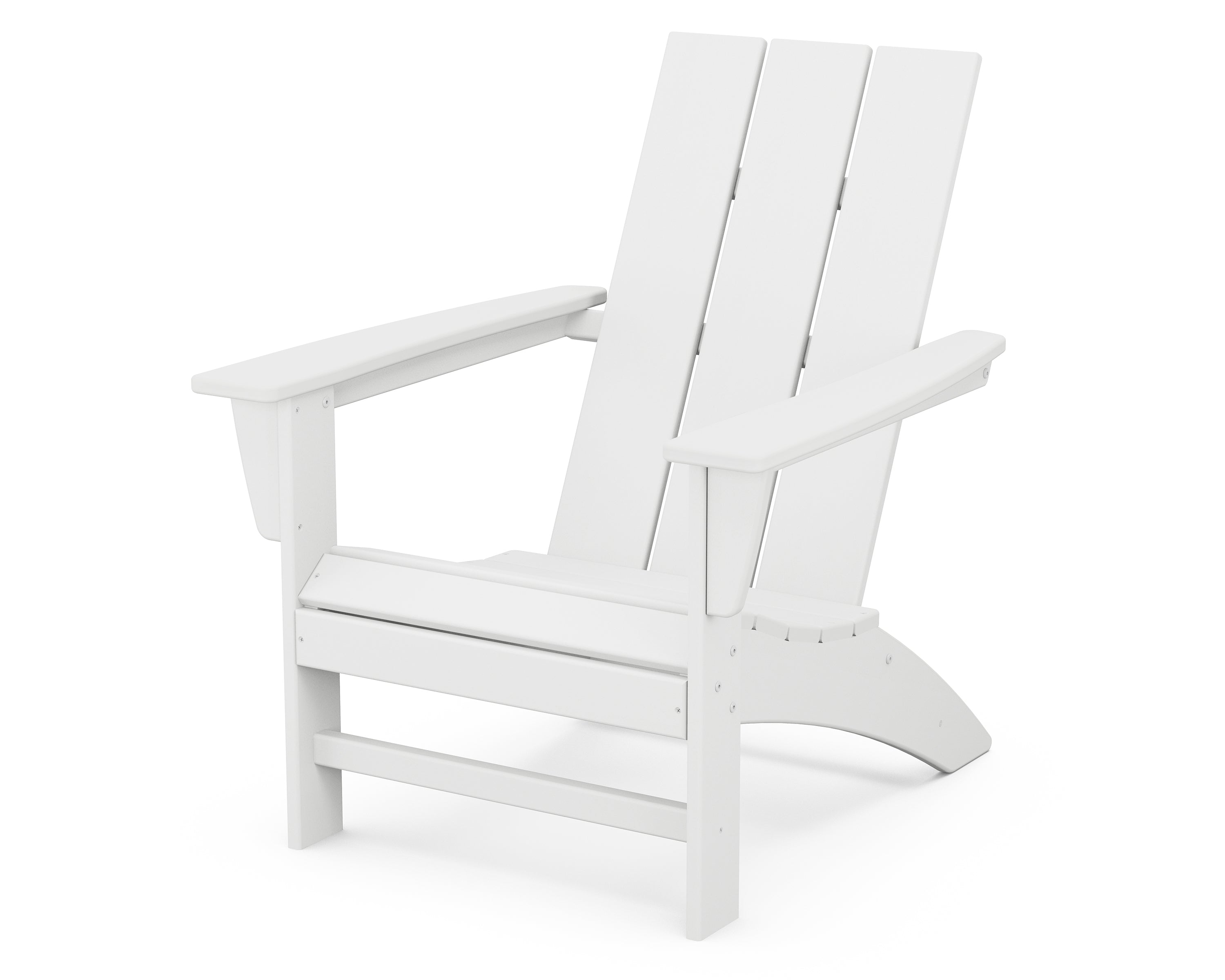POLYWOOD Modern Adirondack Chair in White