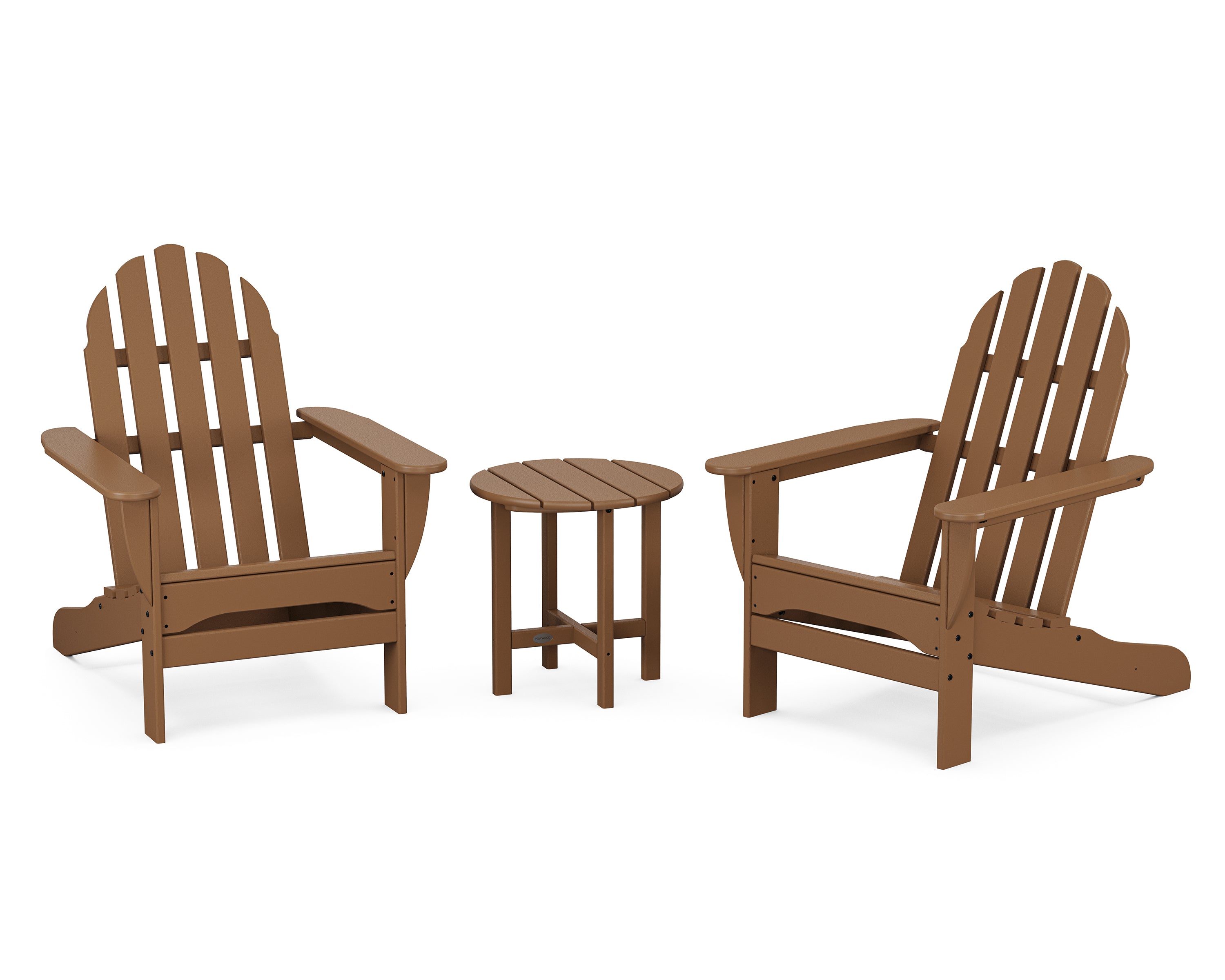 POLYWOOD® Classic Adirondack 3-Piece Set in Teak