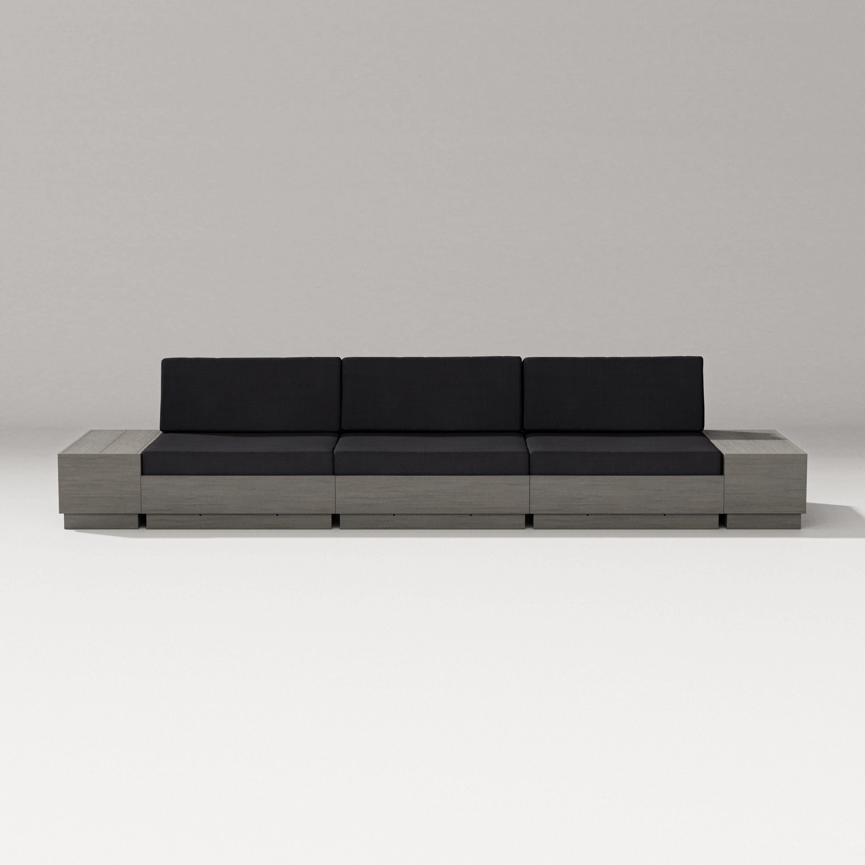 PW Designer Series Elevate Straight Sectional in Driftwood / Midnight Linen