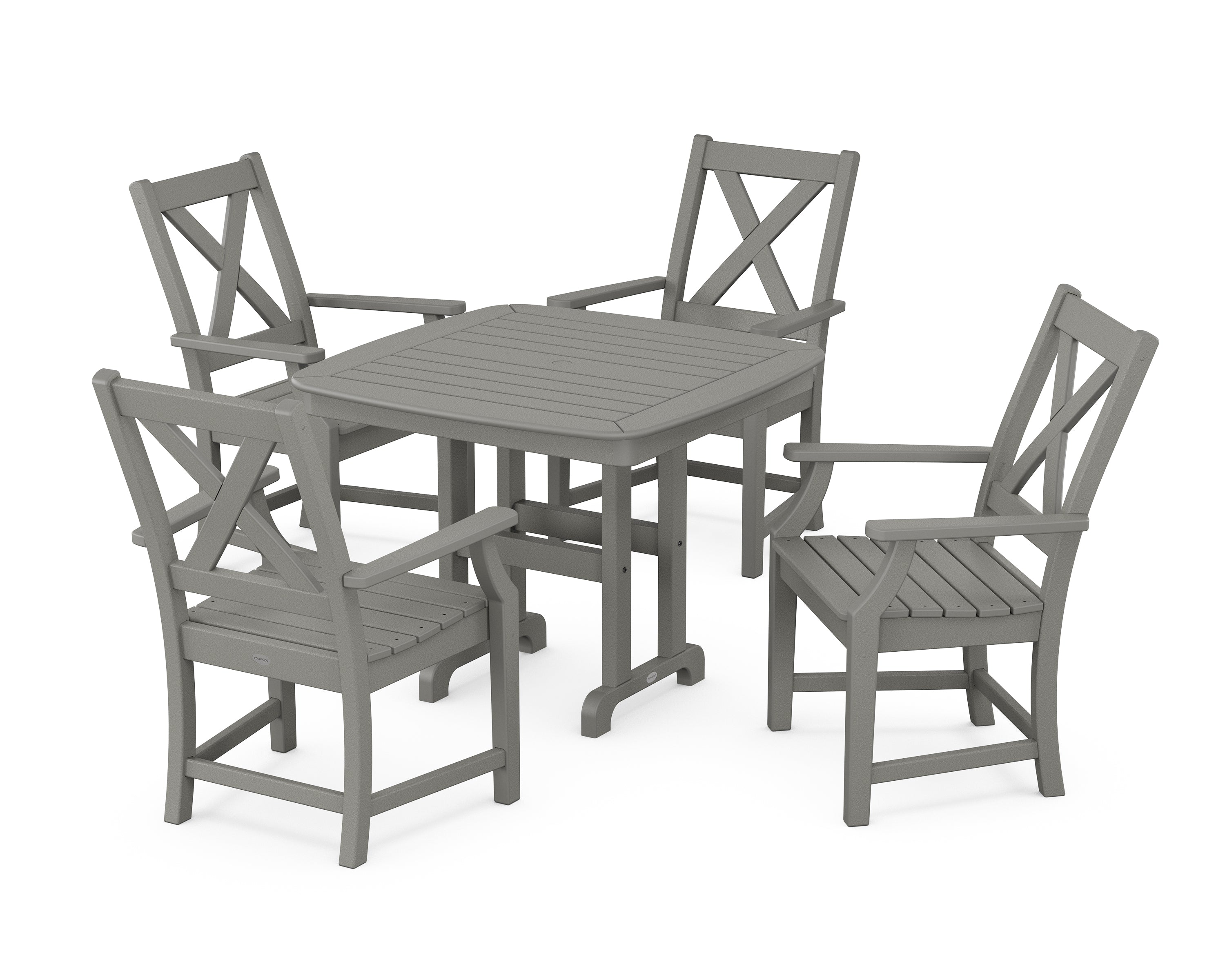POLYWOOD® Braxton 5-Piece Dining Set in Slate Grey