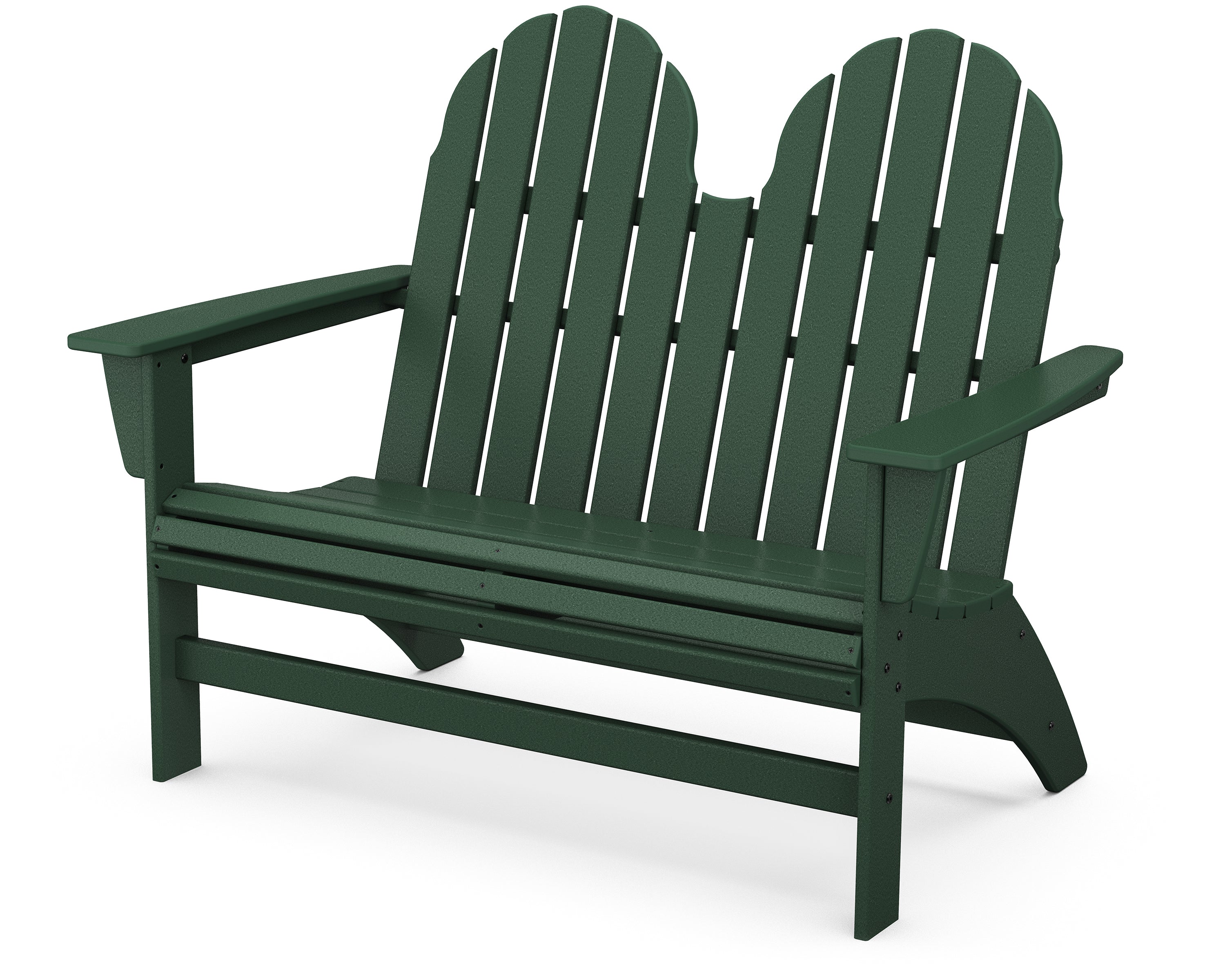 POLYWOOD Vineyard 48" Adirondack Bench in Green