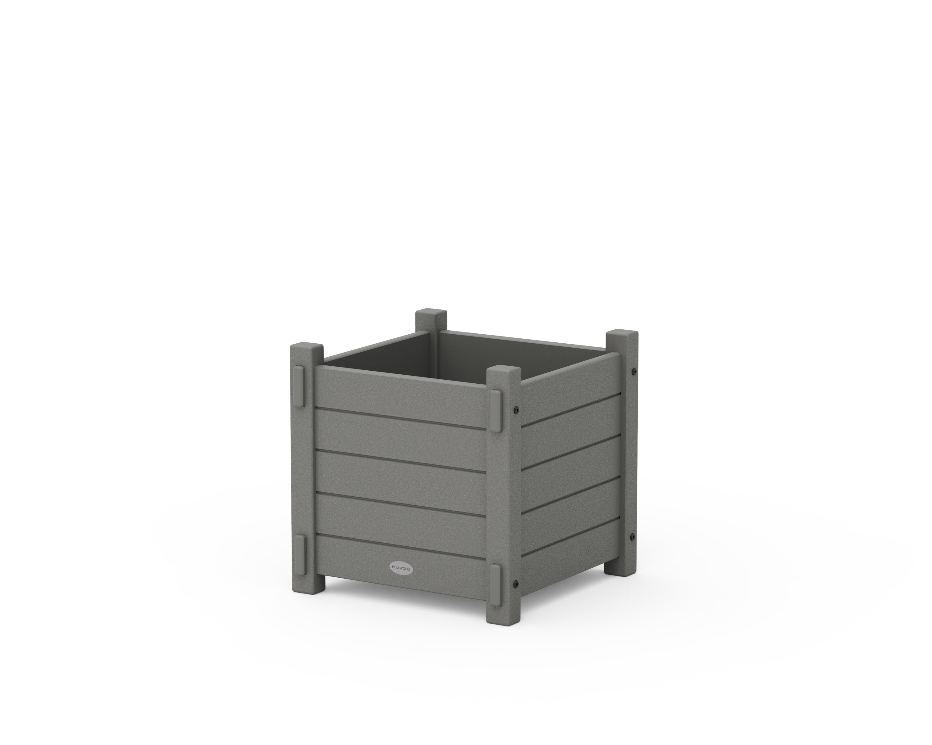 POLYWOOD Nautical Square Planter Box in Slate Grey