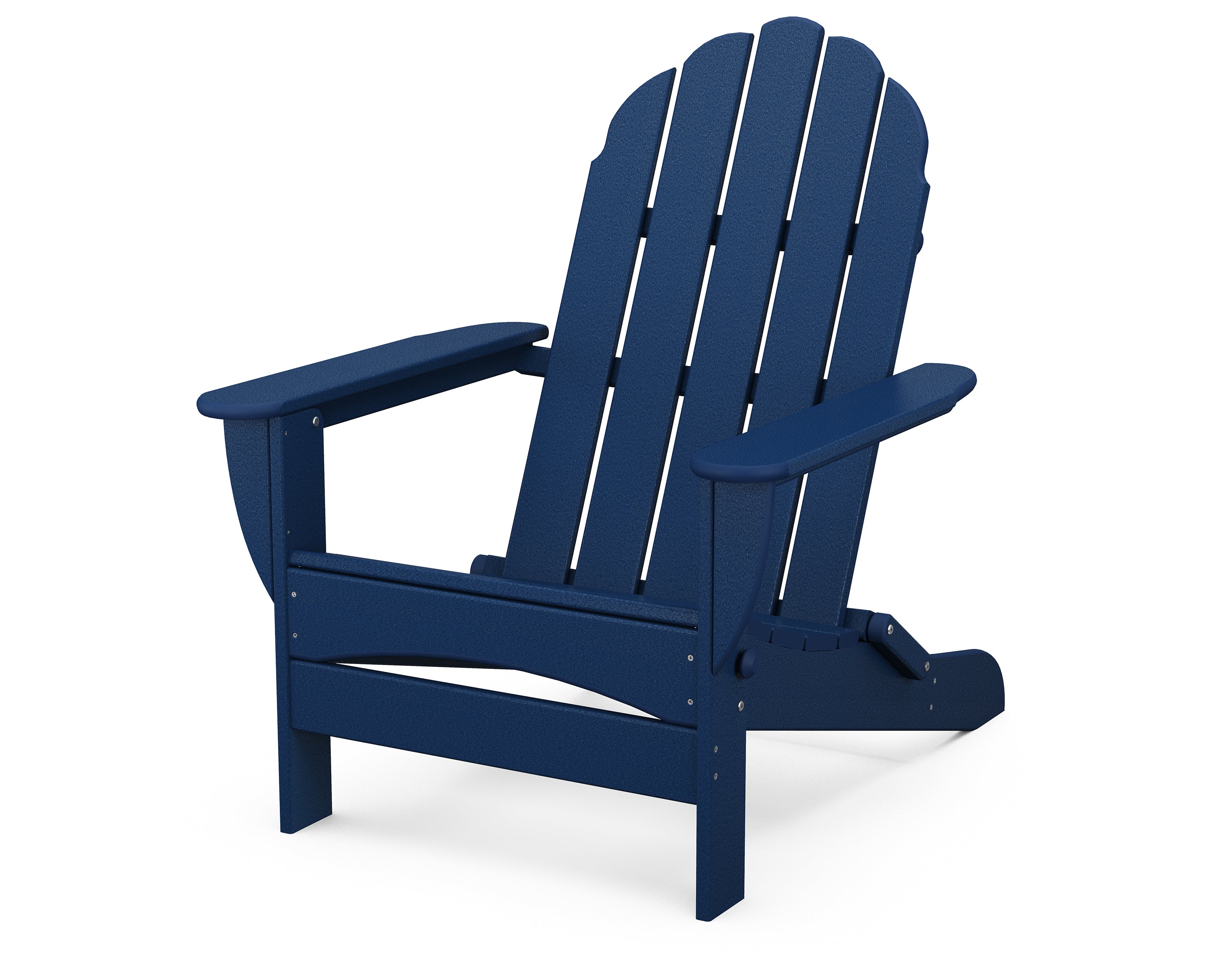 POLYWOOD Classic Oversized Folding Adirondack Chair in Navy