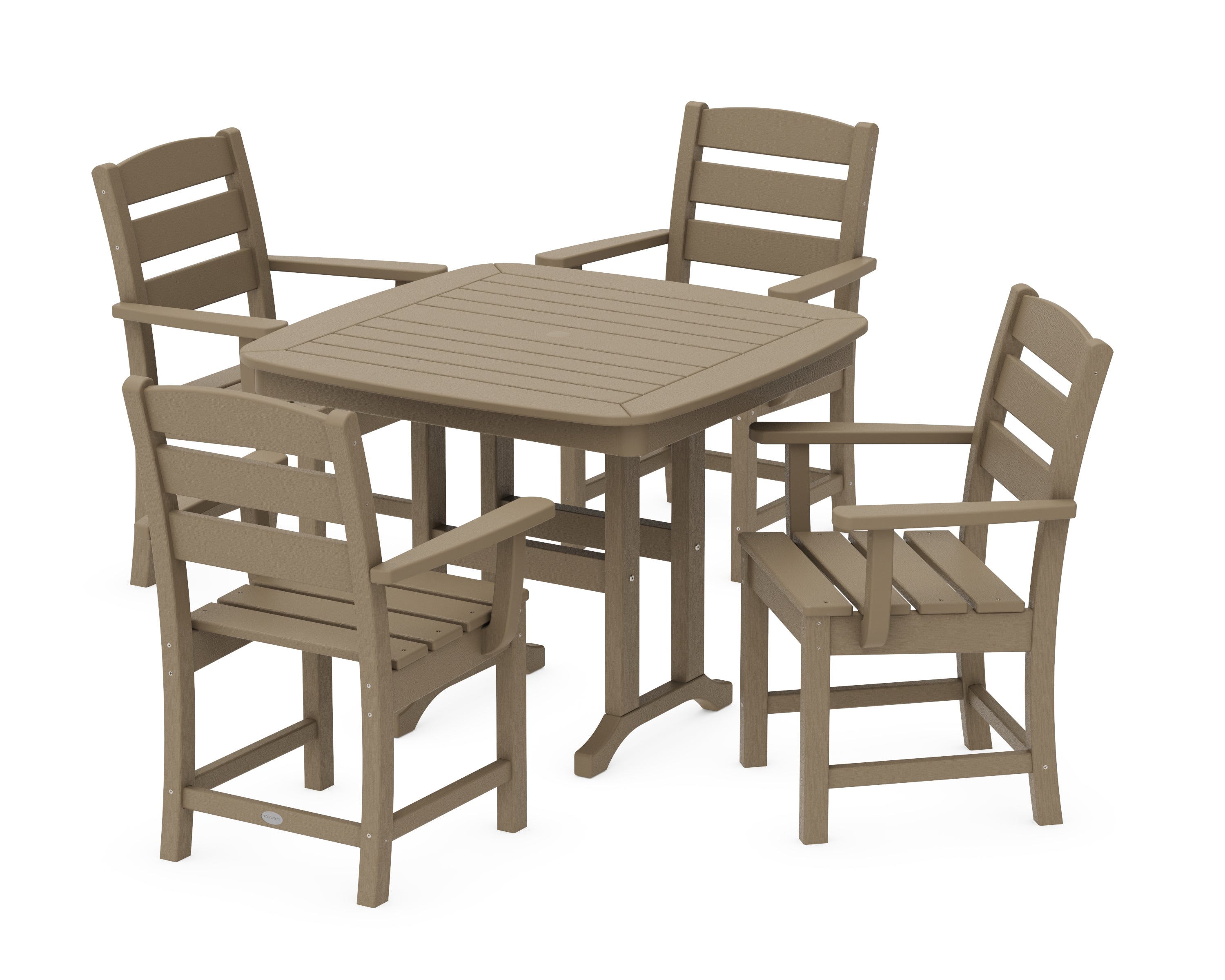 POLYWOOD Lakeside 5-Piece Dining Set in Vintage Sahara