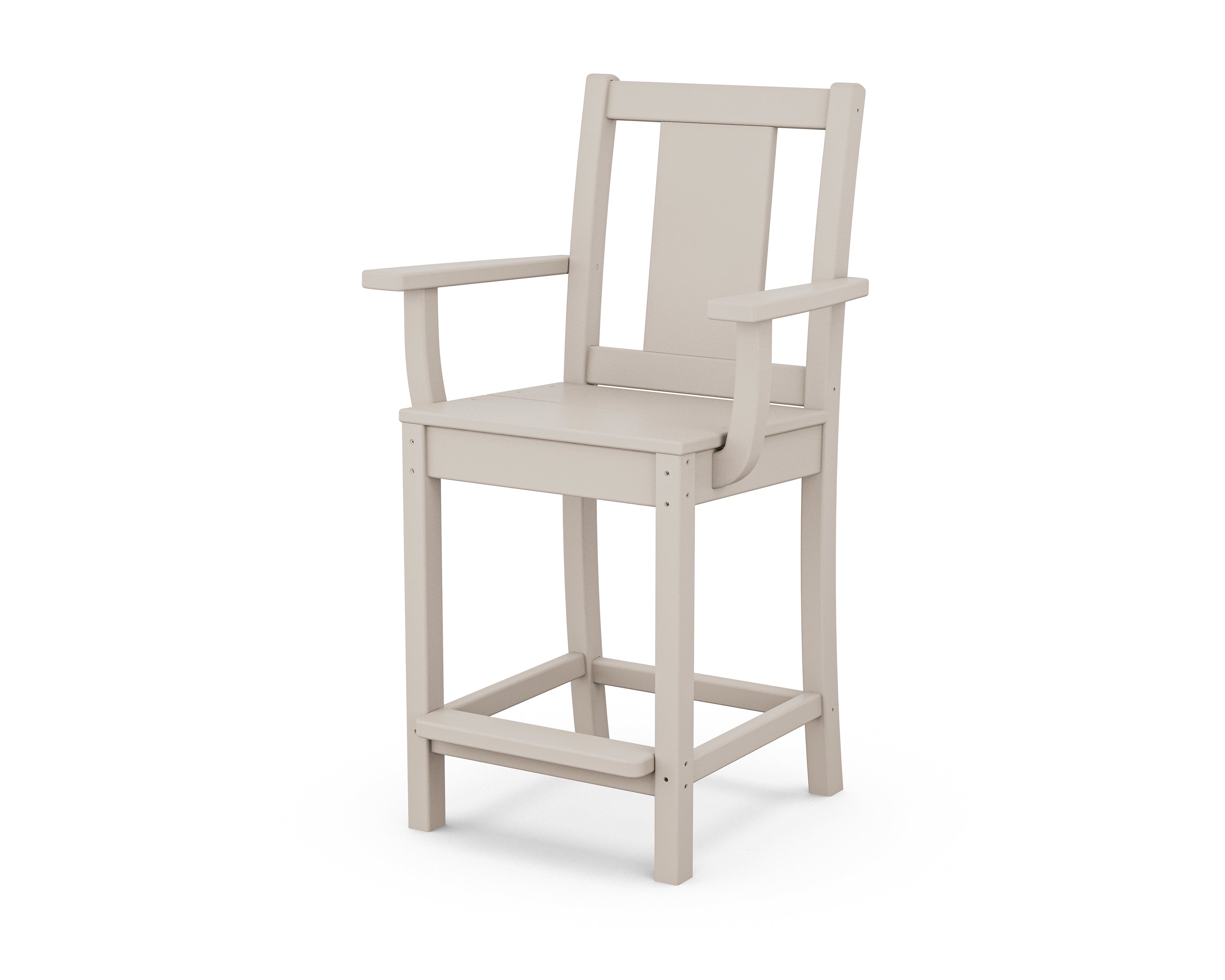 POLYWOOD Prairie Counter Arm Chair in Sand