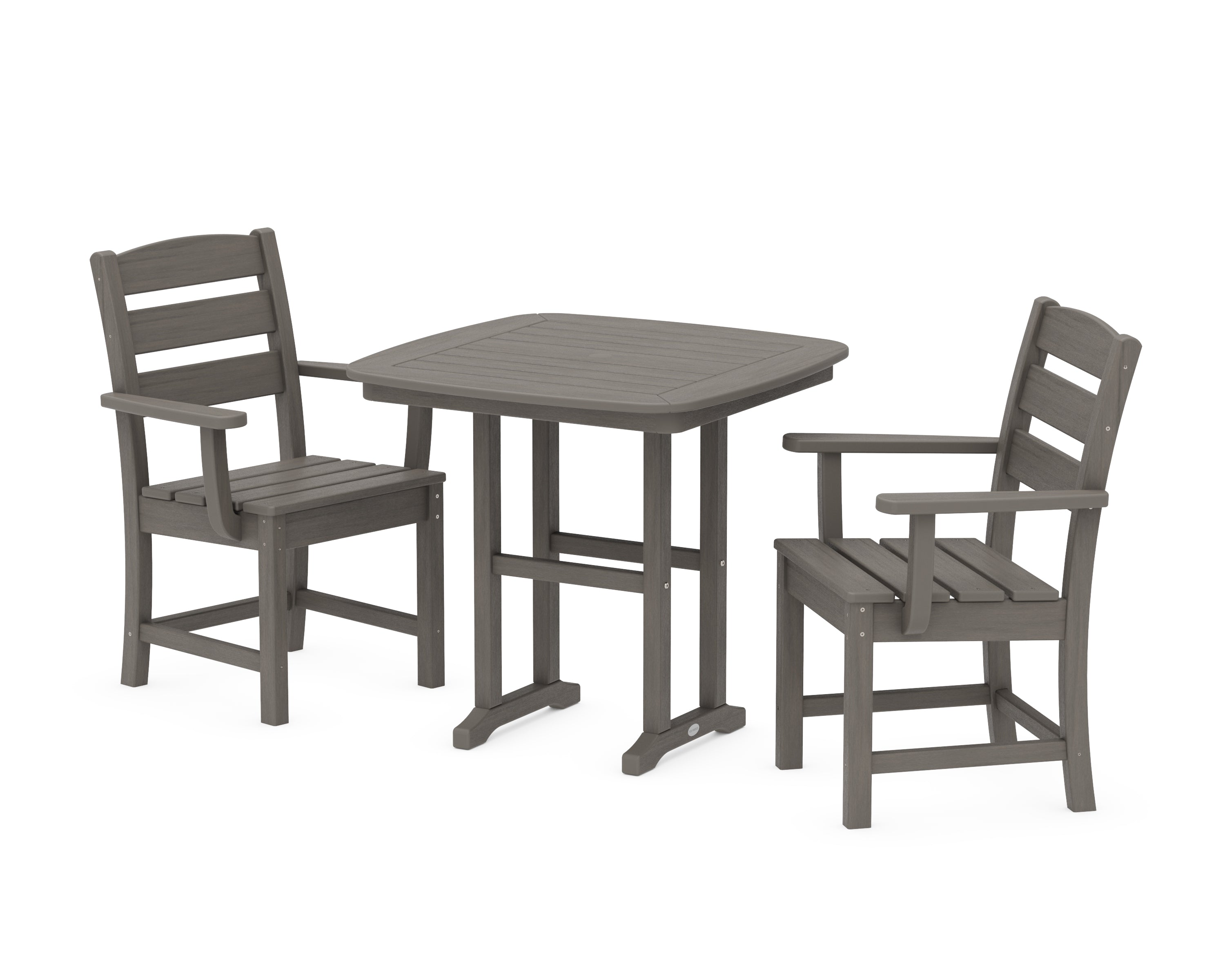 POLYWOOD Lakeside 3-Piece Dining Set in Driftwood