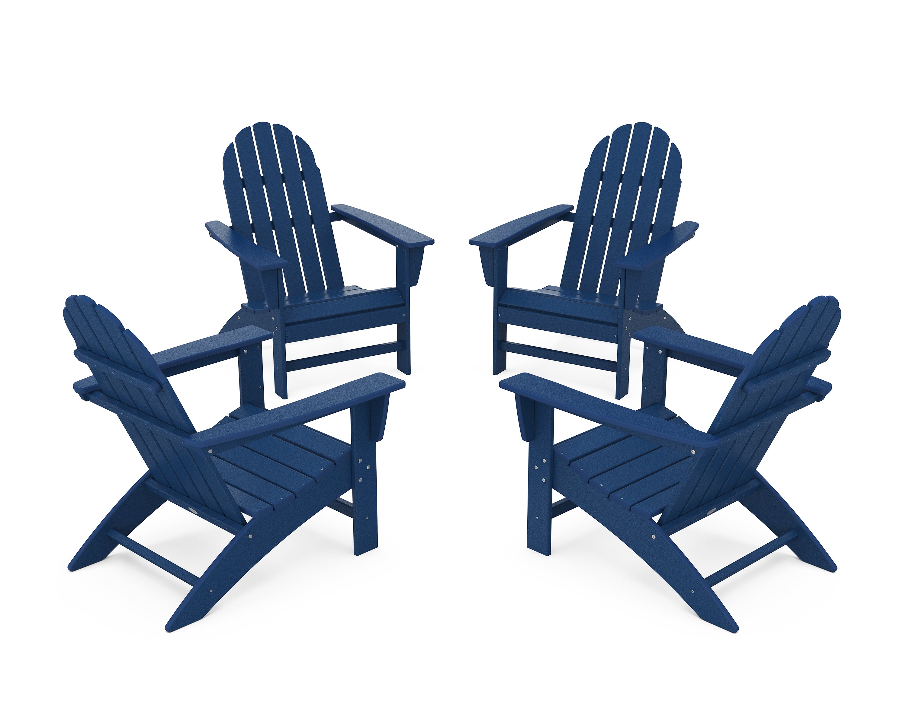 POLYWOOD® Vineyard 4-Piece Adirondack Conversation Set in Navy