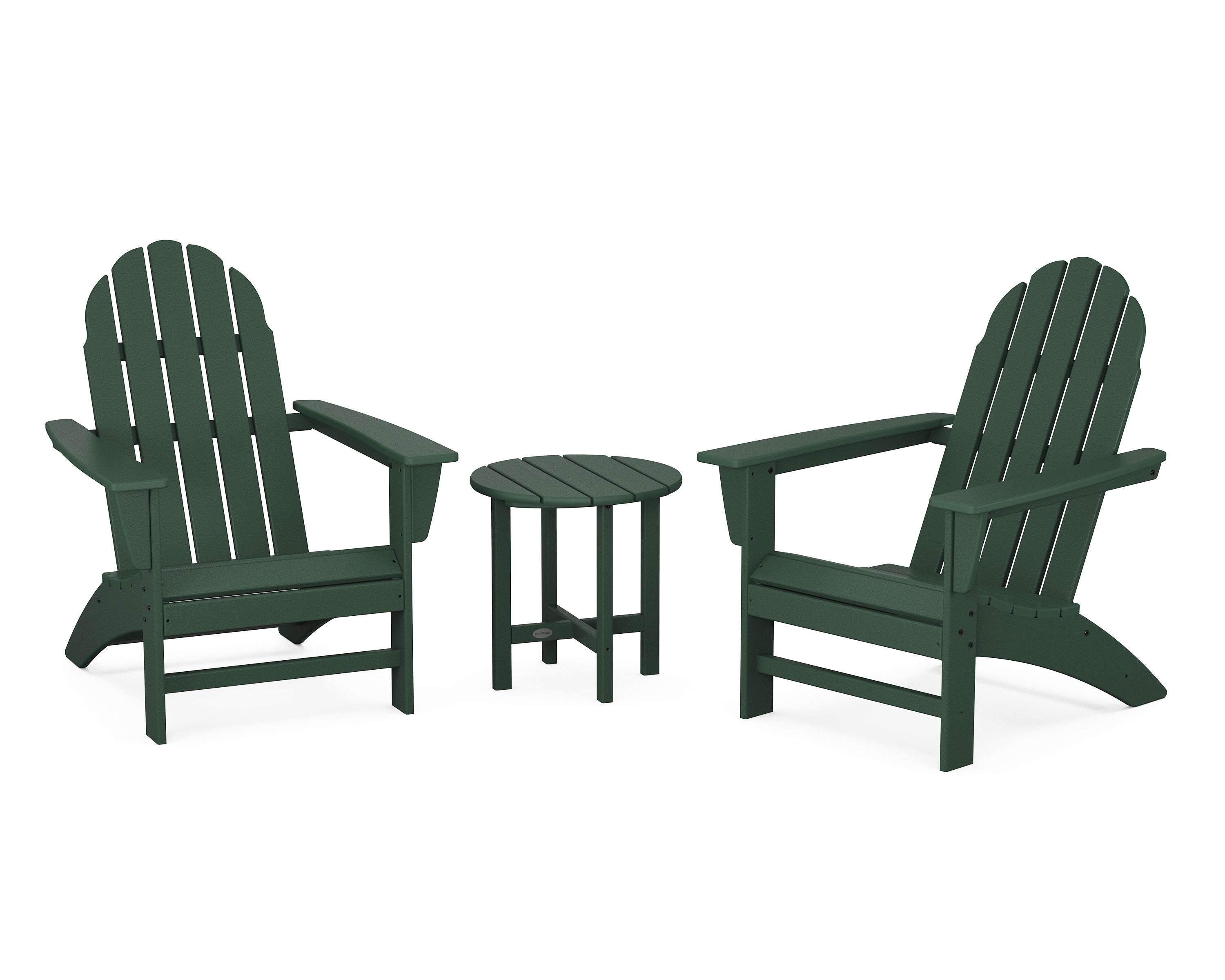 POLYWOOD Vineyard 3-Piece Adirondack Set in Green