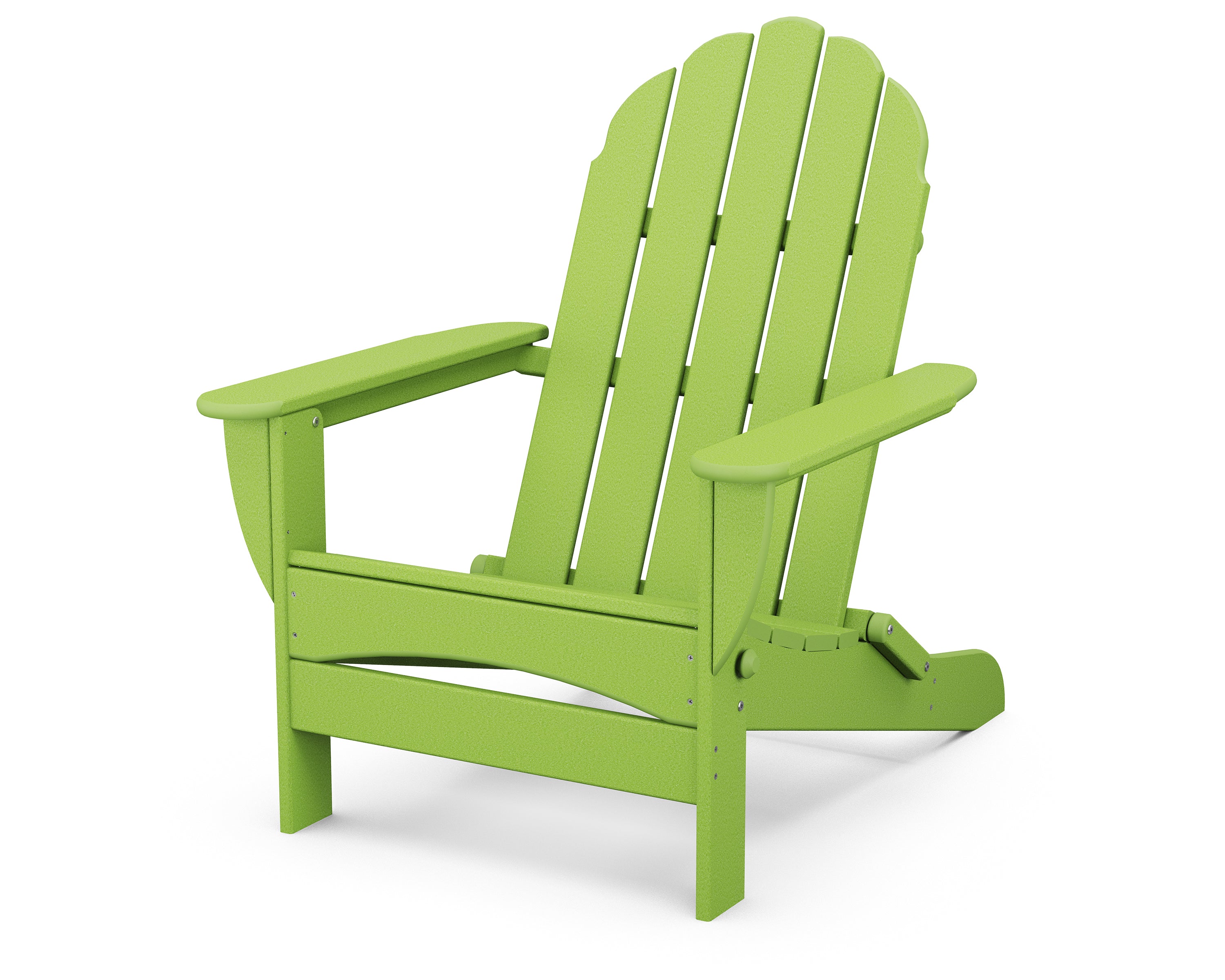 POLYWOOD Classic Oversized Folding Adirondack Chair in Lime