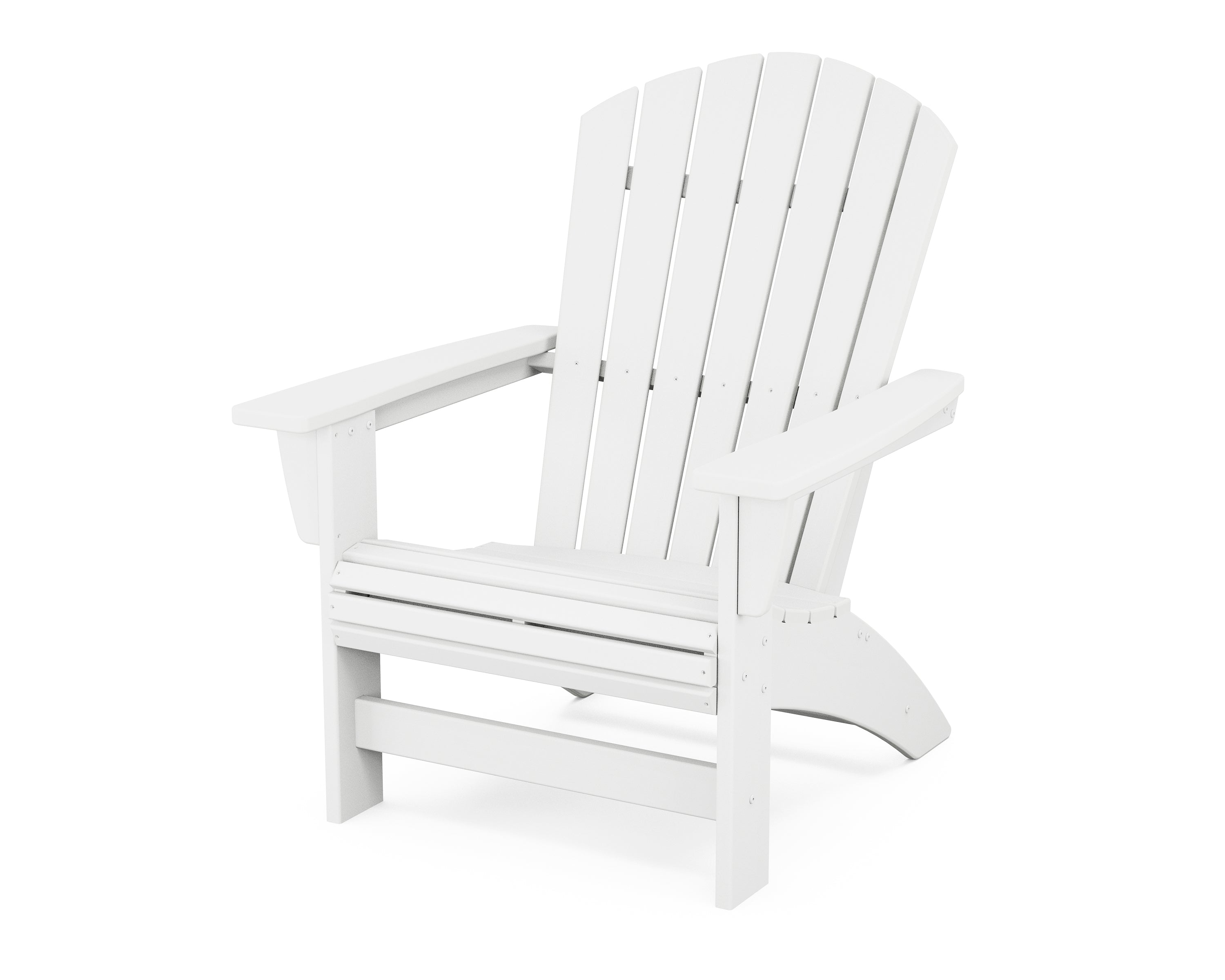 POLYWOOD Nautical Grand Adirondack Chair in White