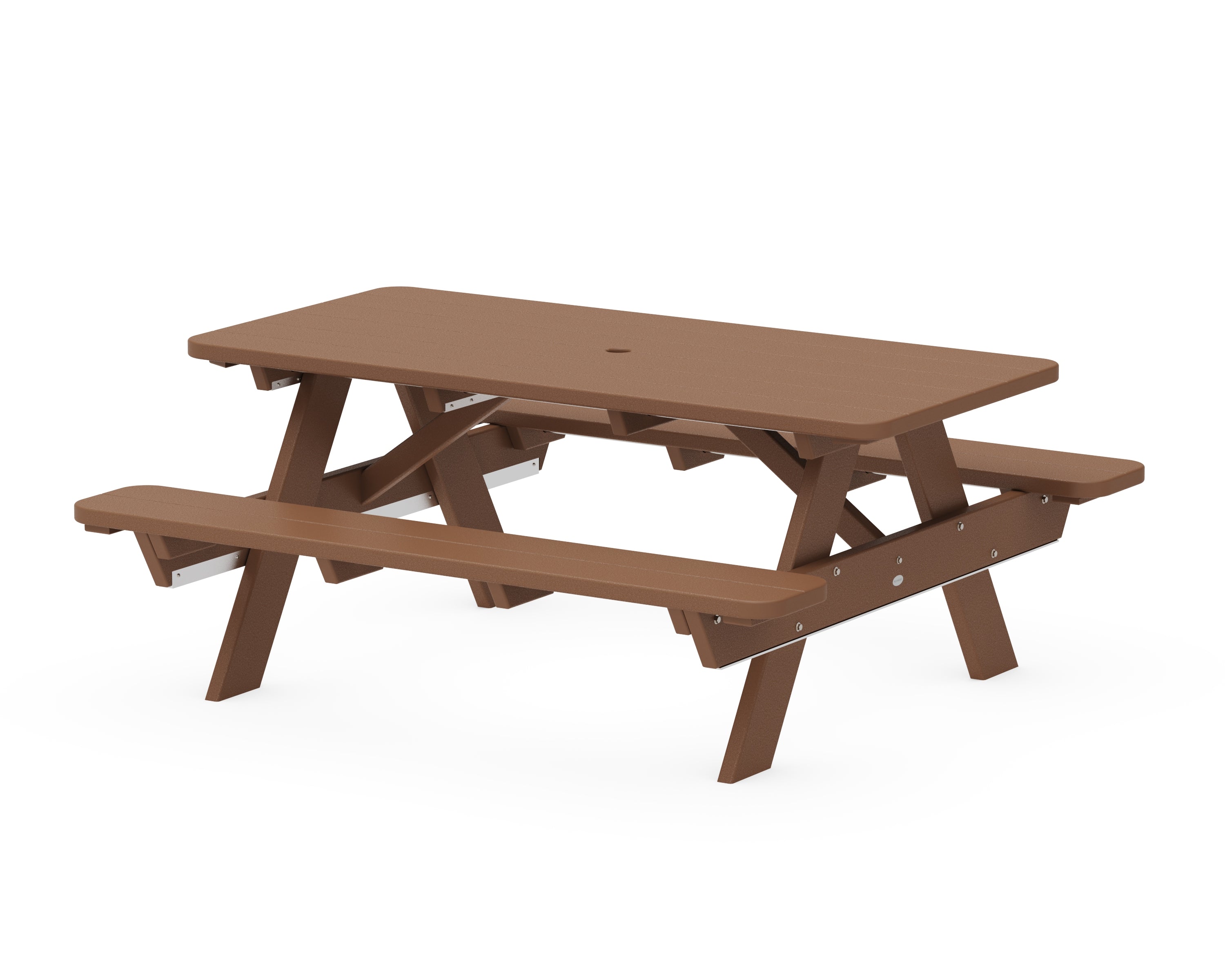 POLYWOOD Park 72" Picnic Table in Teak