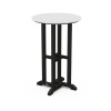 POLYWOOD Contempo 24" Round Counter Table in Black / White