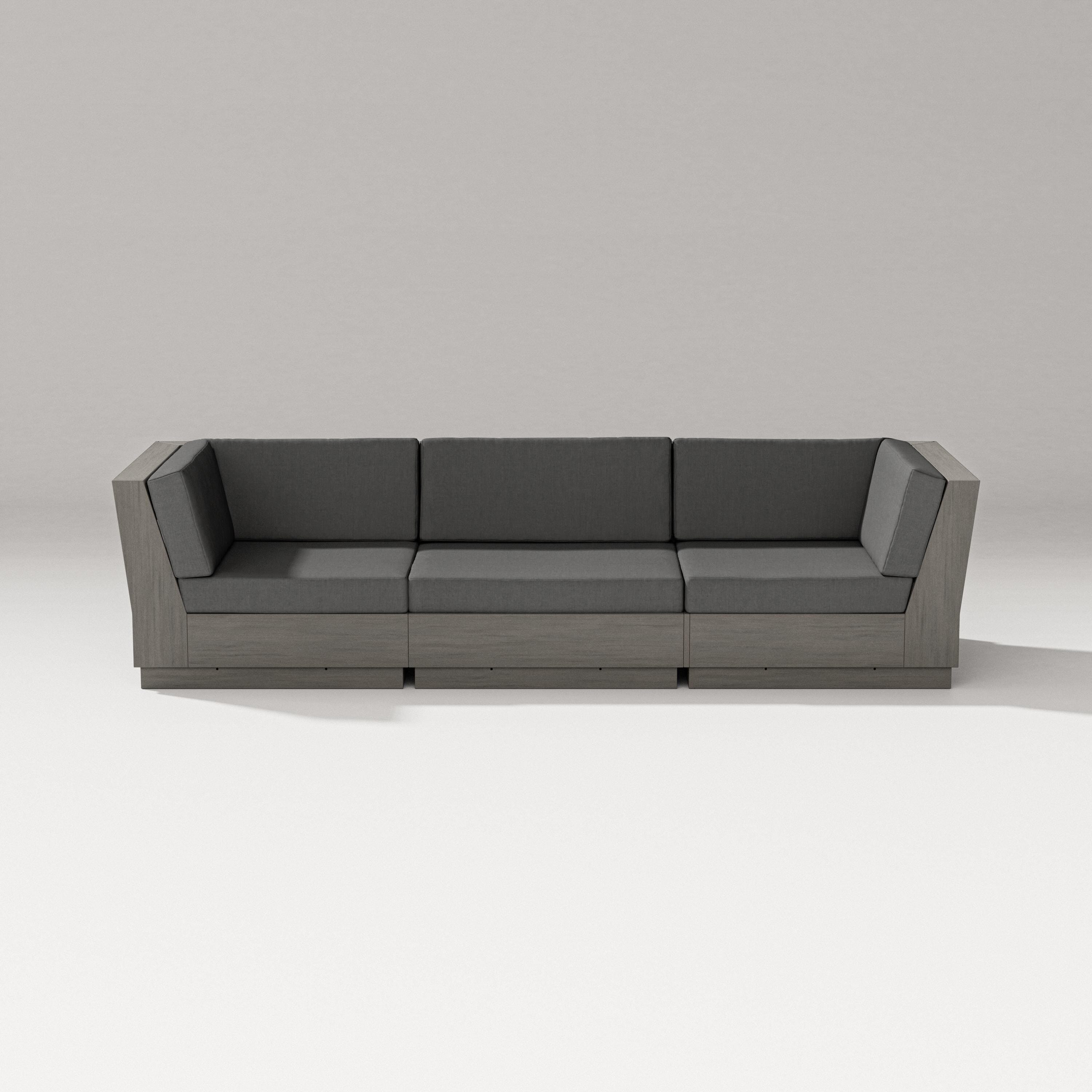 PW Designer Series Elevate Sofa Sectional in Driftwood / Spectrum Carbon