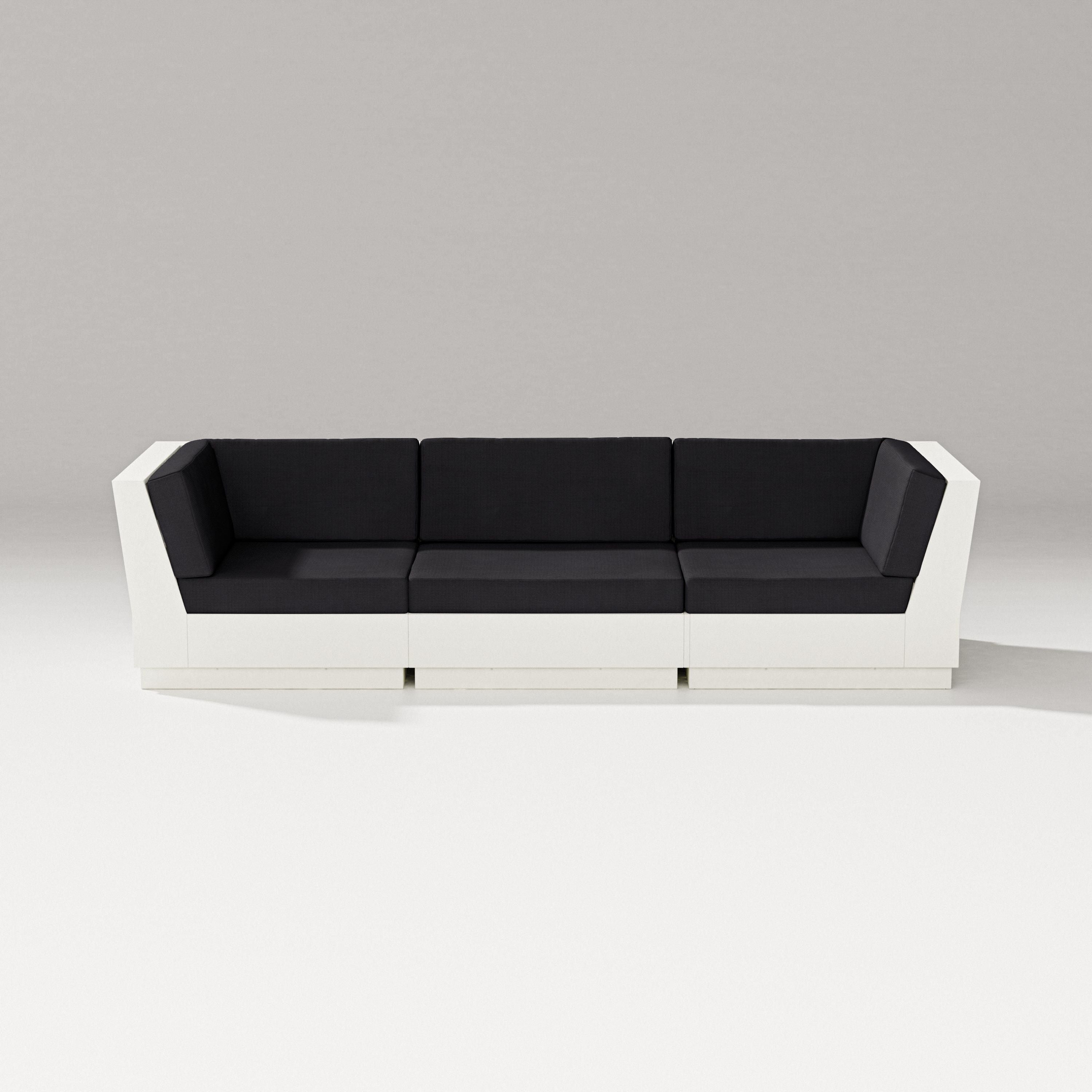 PW Designer Series Elevate Sofa Sectional in Vintage White / Midnight Linen