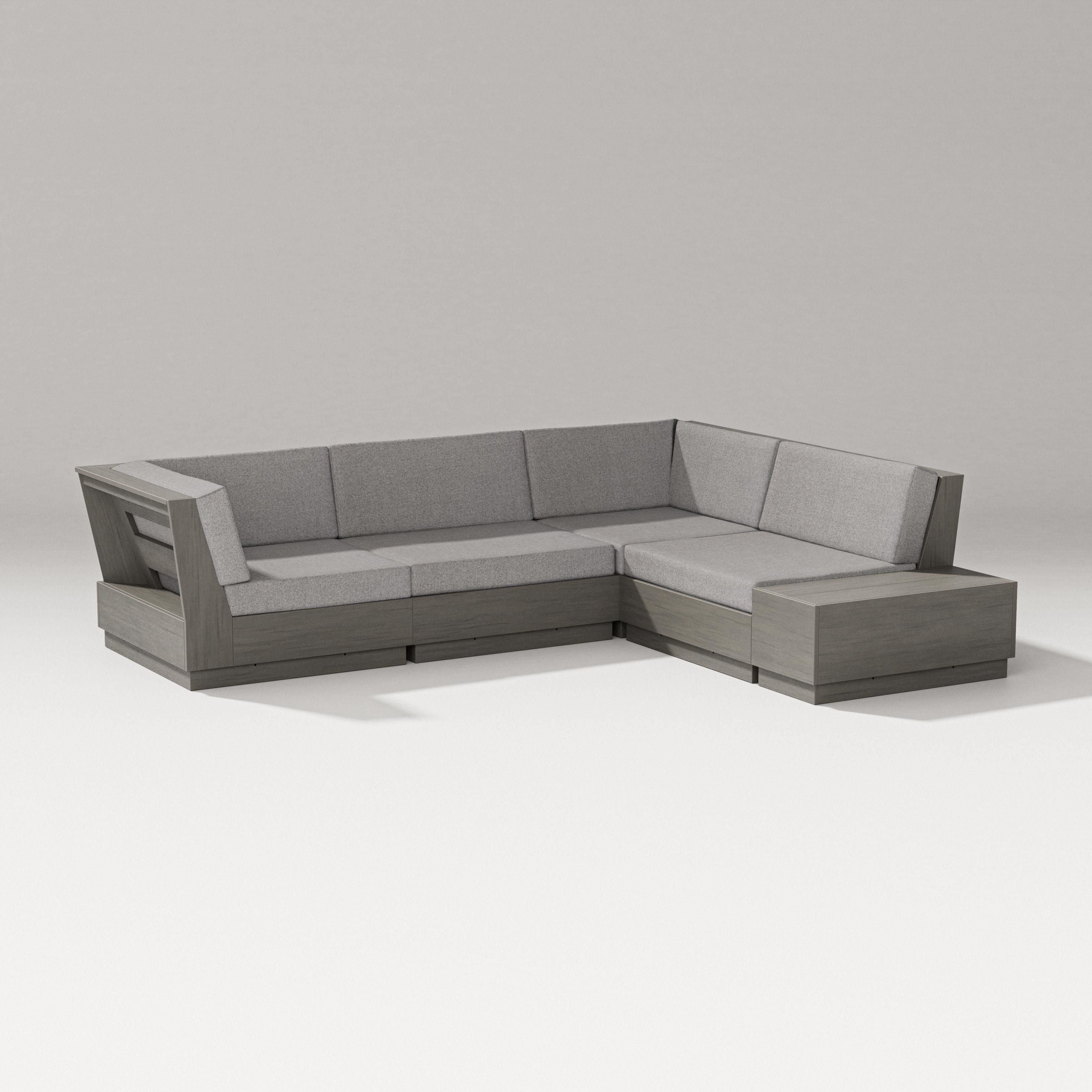 PW Designer Series Elevate Corner Sectional in Driftwood / Grey Mist