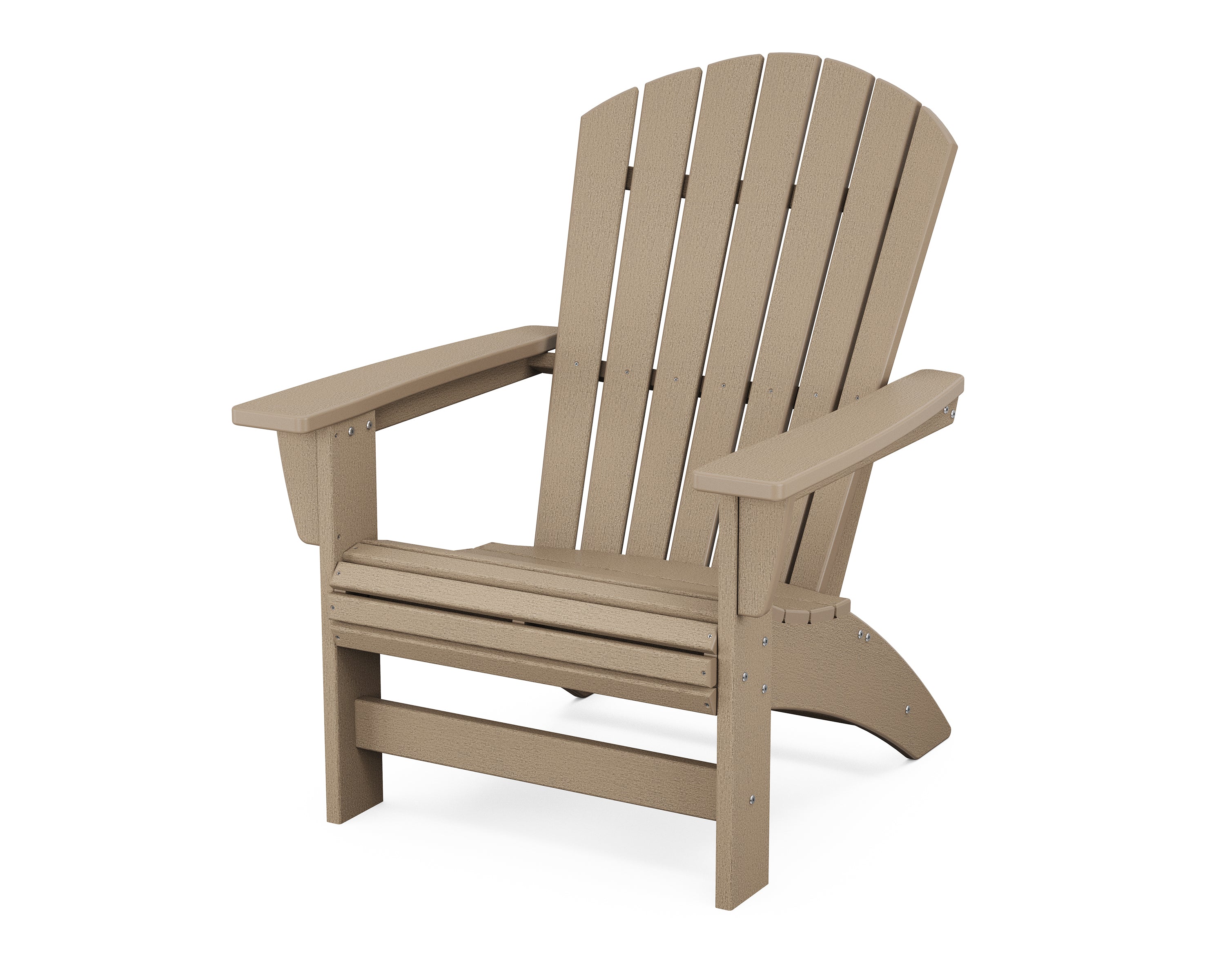 POLYWOOD Nautical Grand Adirondack Chair in Vintage Sahara