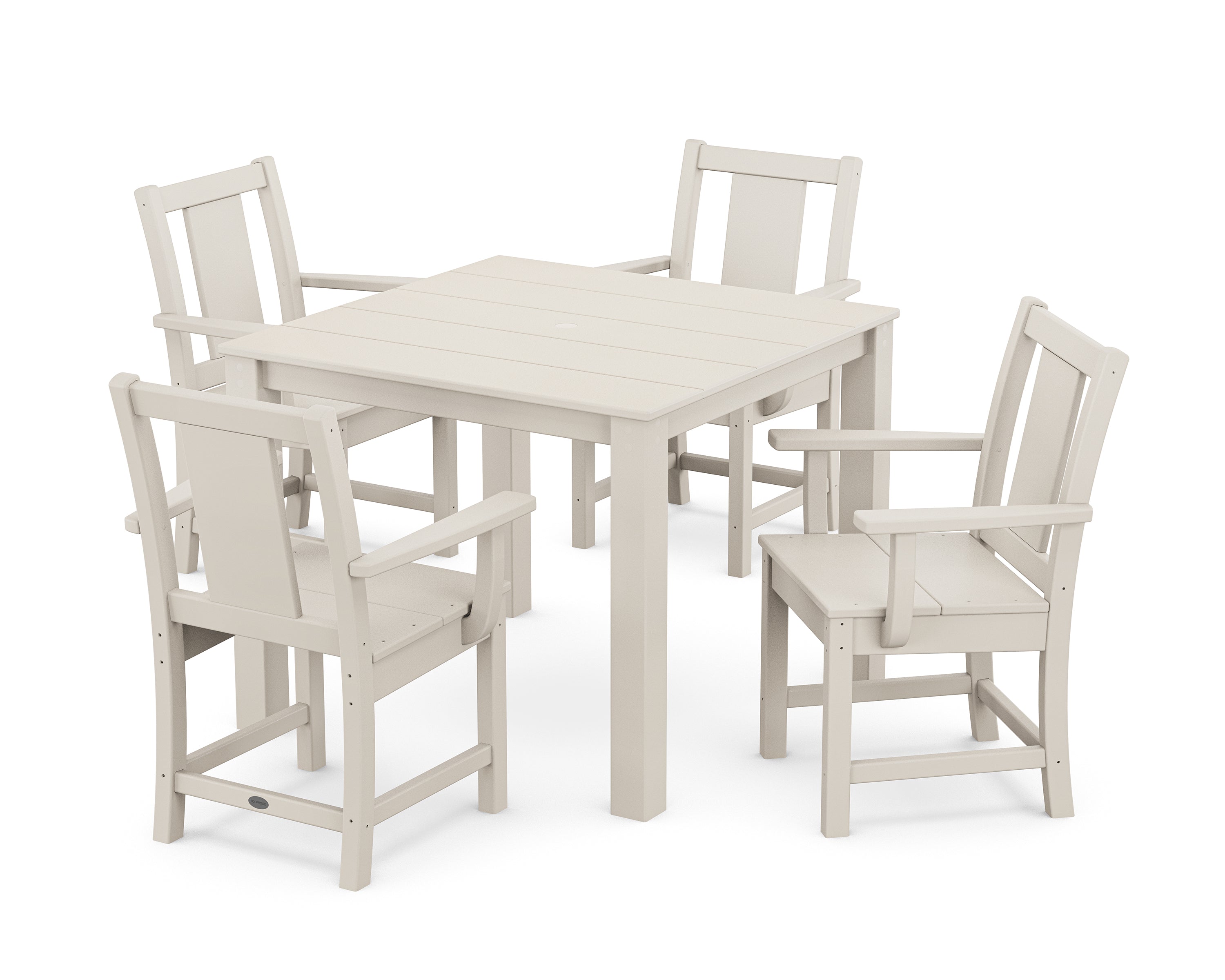POLYWOOD Prairie 5-Piece Parsons Dining Set in Sand
