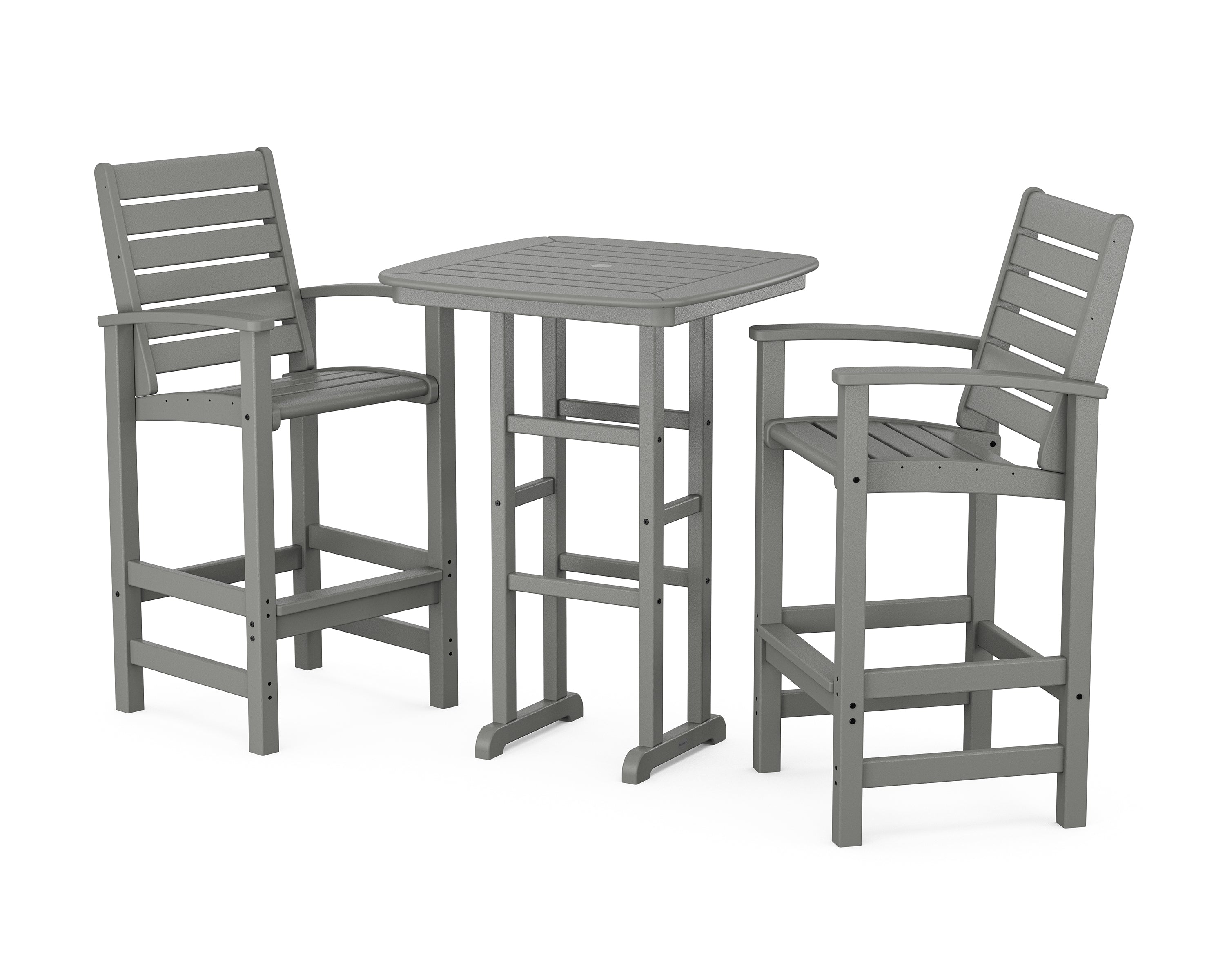 POLYWOOD Signature 3-Piece Bar Set in Slate Grey