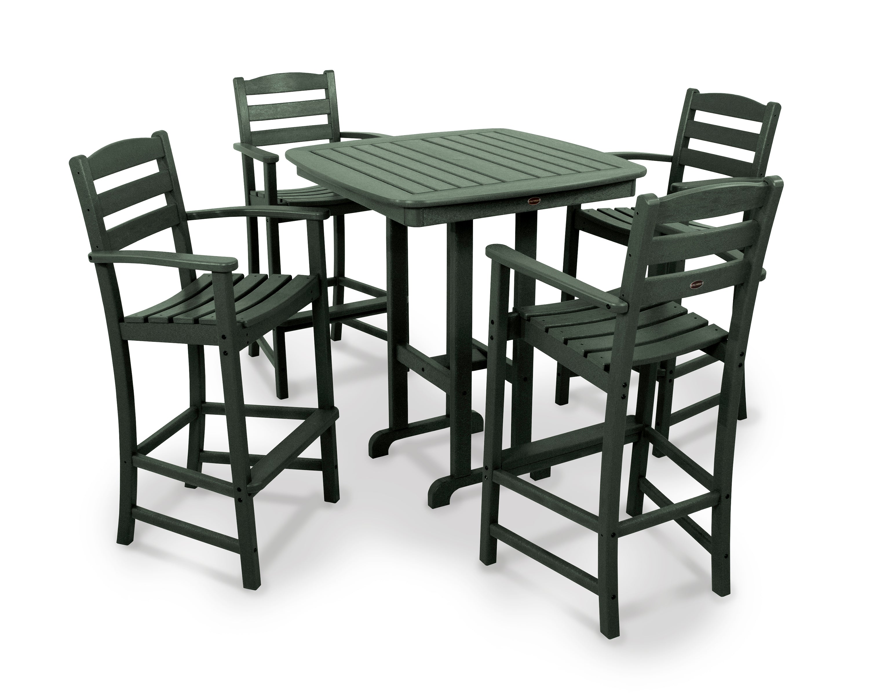 POLYWOOD® La Casa Café 5-Piece Bar Set in Green