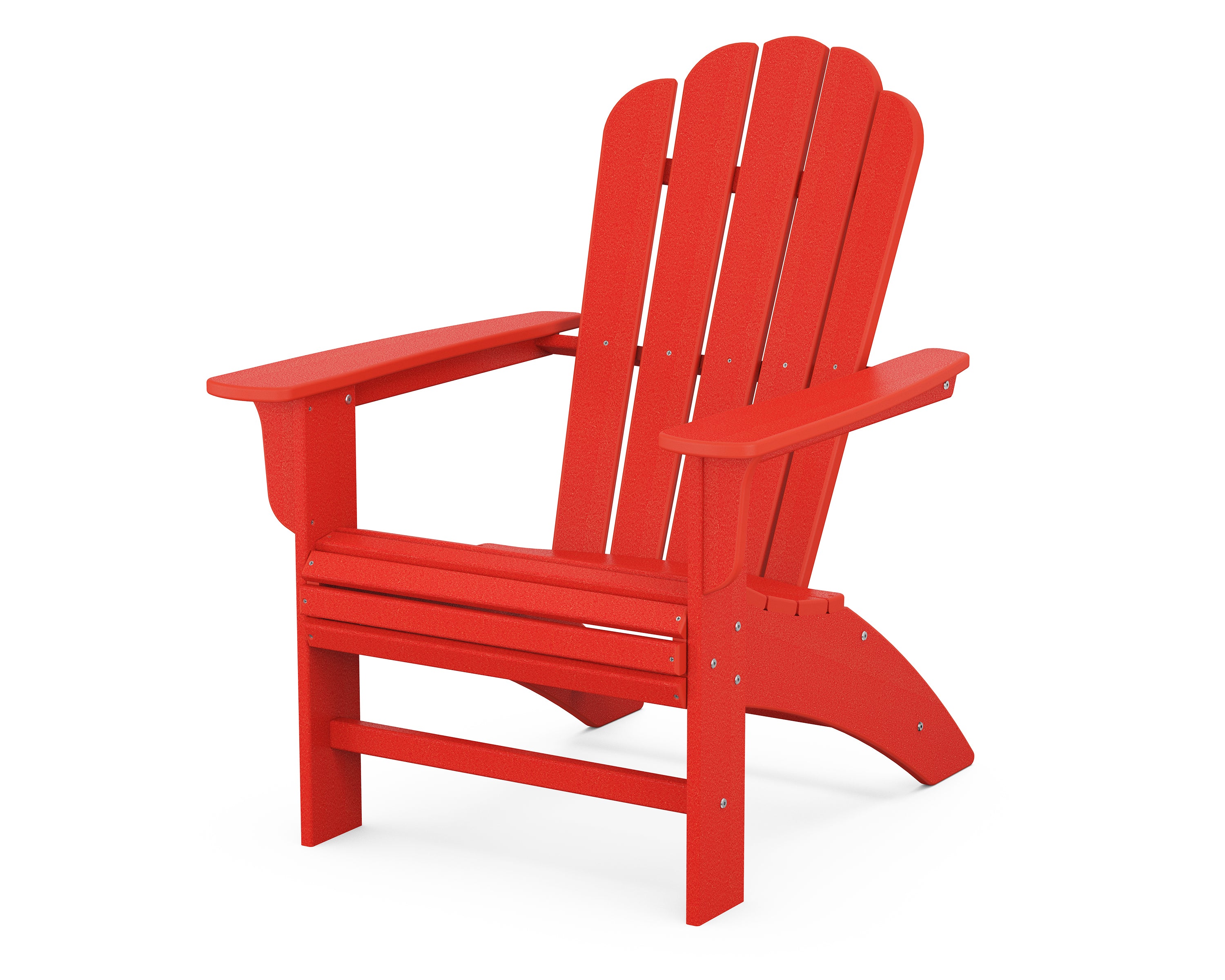 POLYWOOD Country Living Curveback Adirondack Chair in Sunset Red