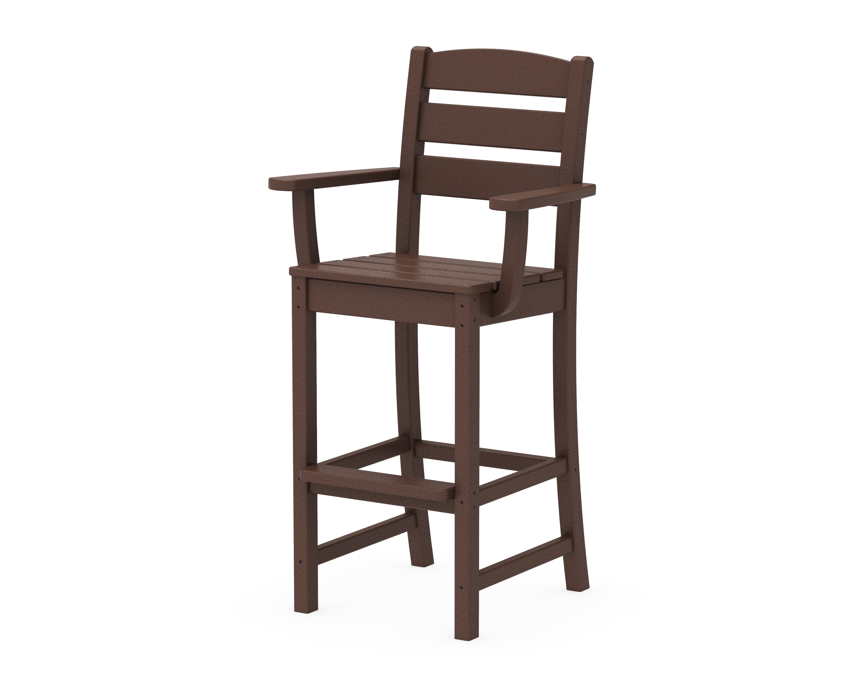 POLYWOOD Lakeside Bar Arm Chair in Mahogany
