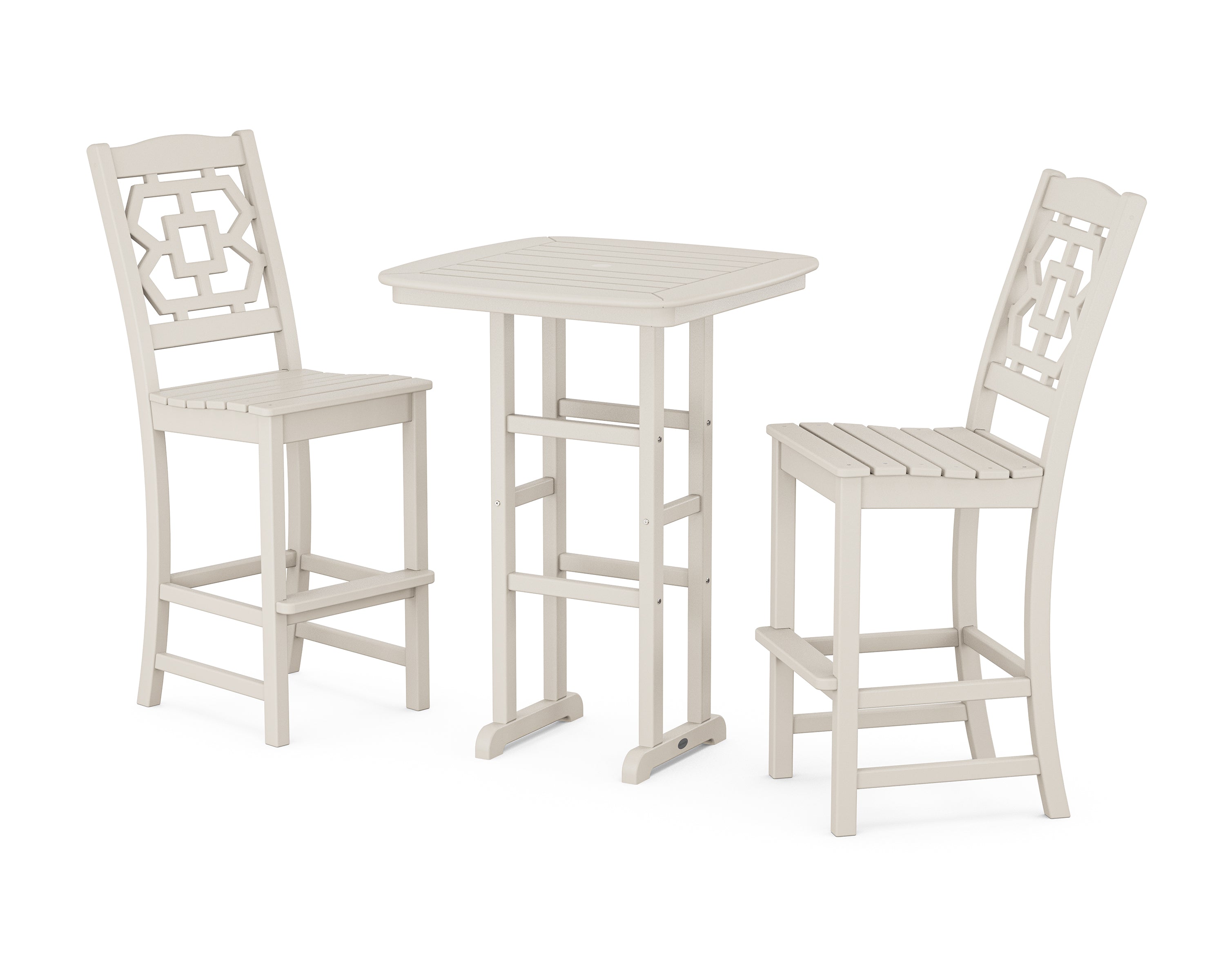 Martha Stewart by POLYWOOD Chinoiserie 3-Piece Bar Set in Sand