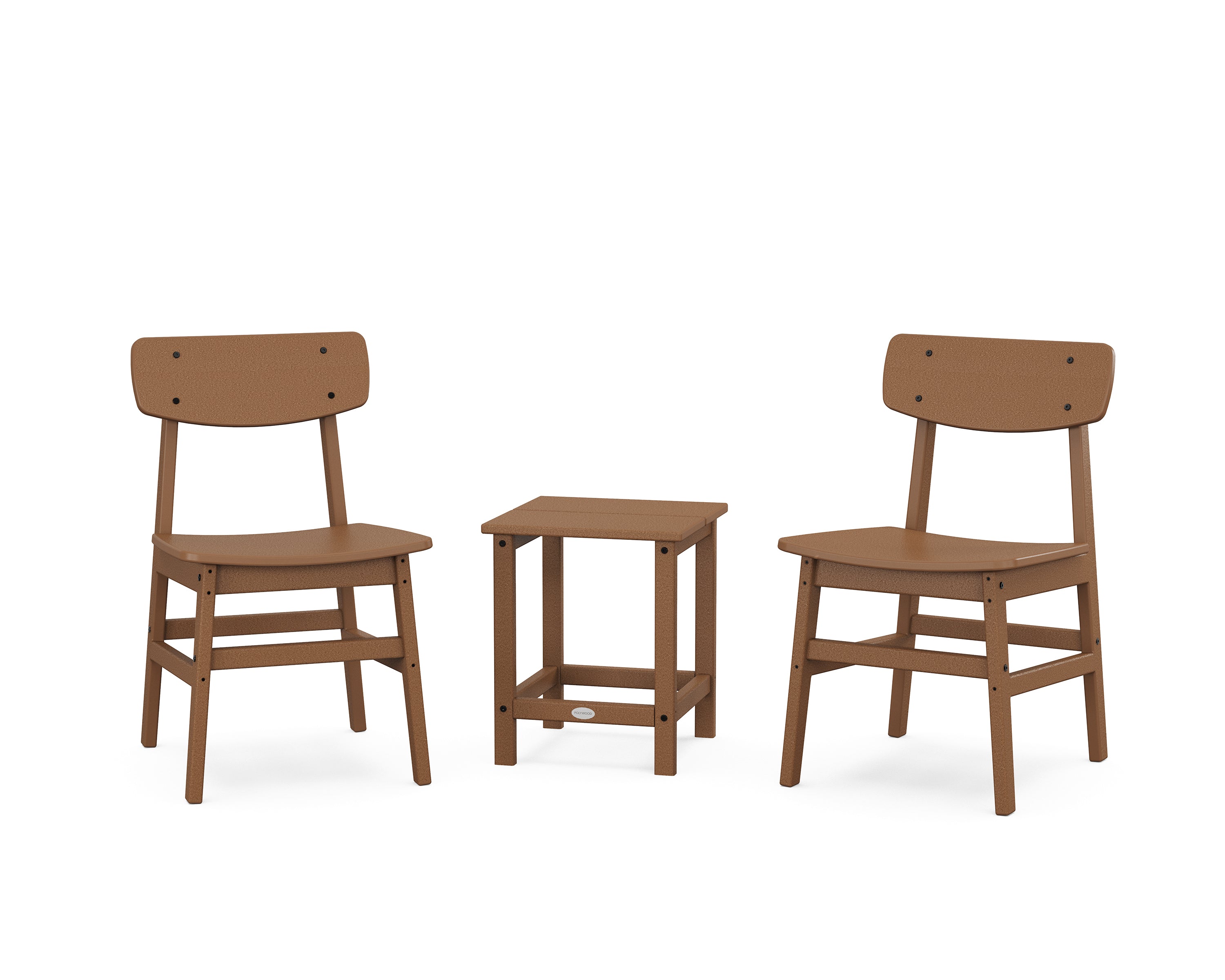 POLYWOOD Modern Studio Urban Chair 3-Piece Seating Set in Teak
