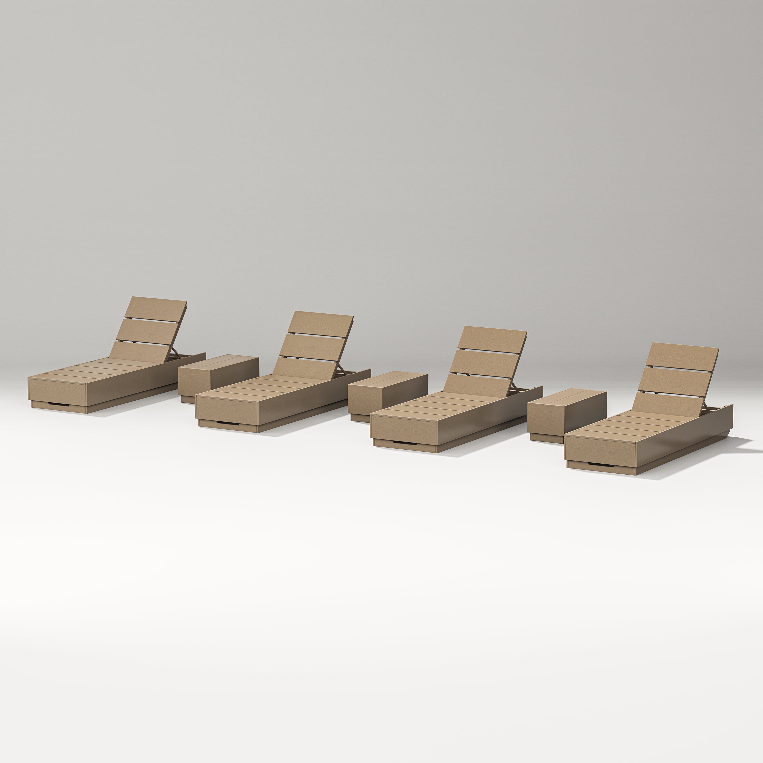 PW Designer Series Elevate 7-Piece Chaise Lounge Set in Vintage Sahara