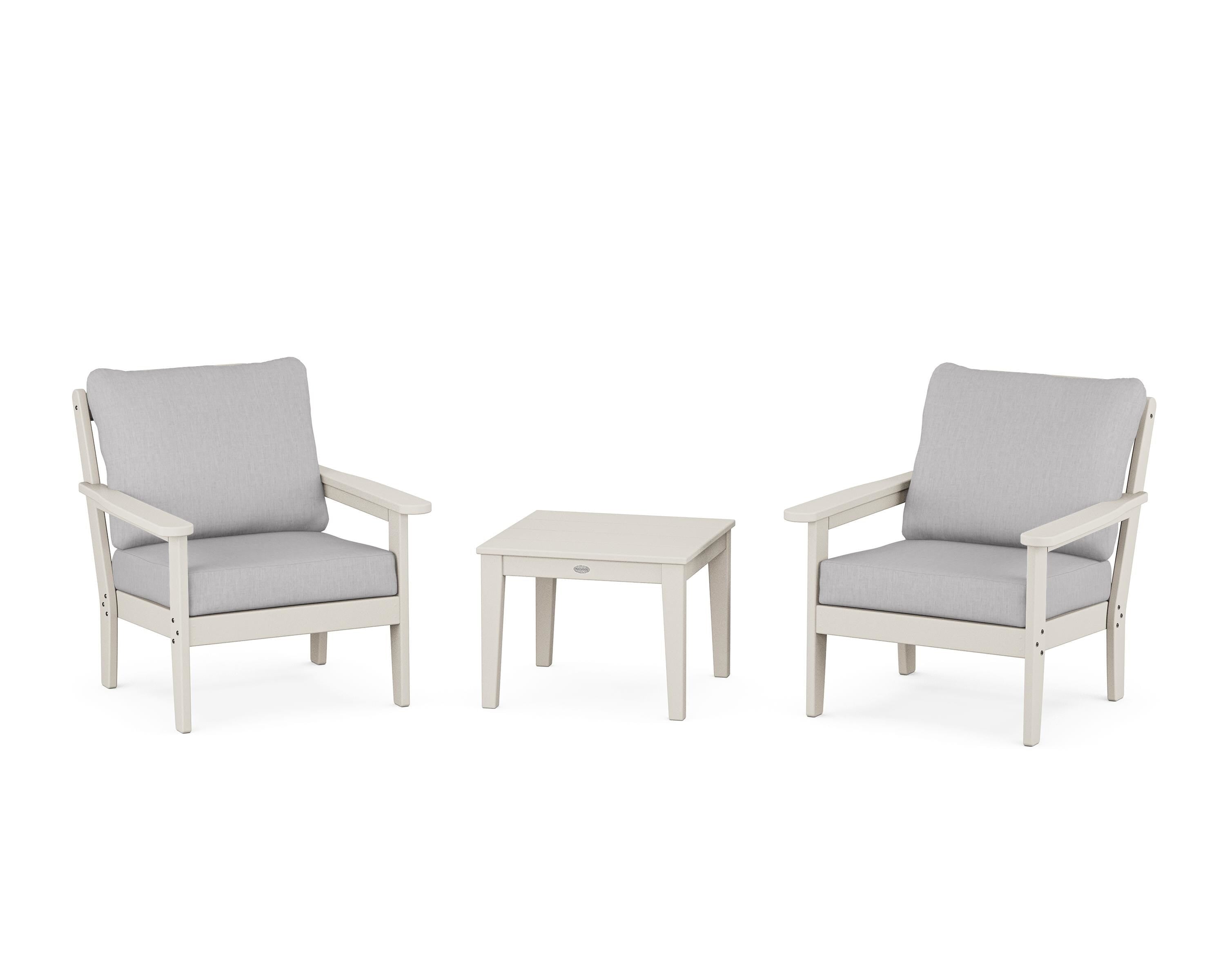 Country Living Cottage 3-Piece Deep Seating Set in Sand / Granite