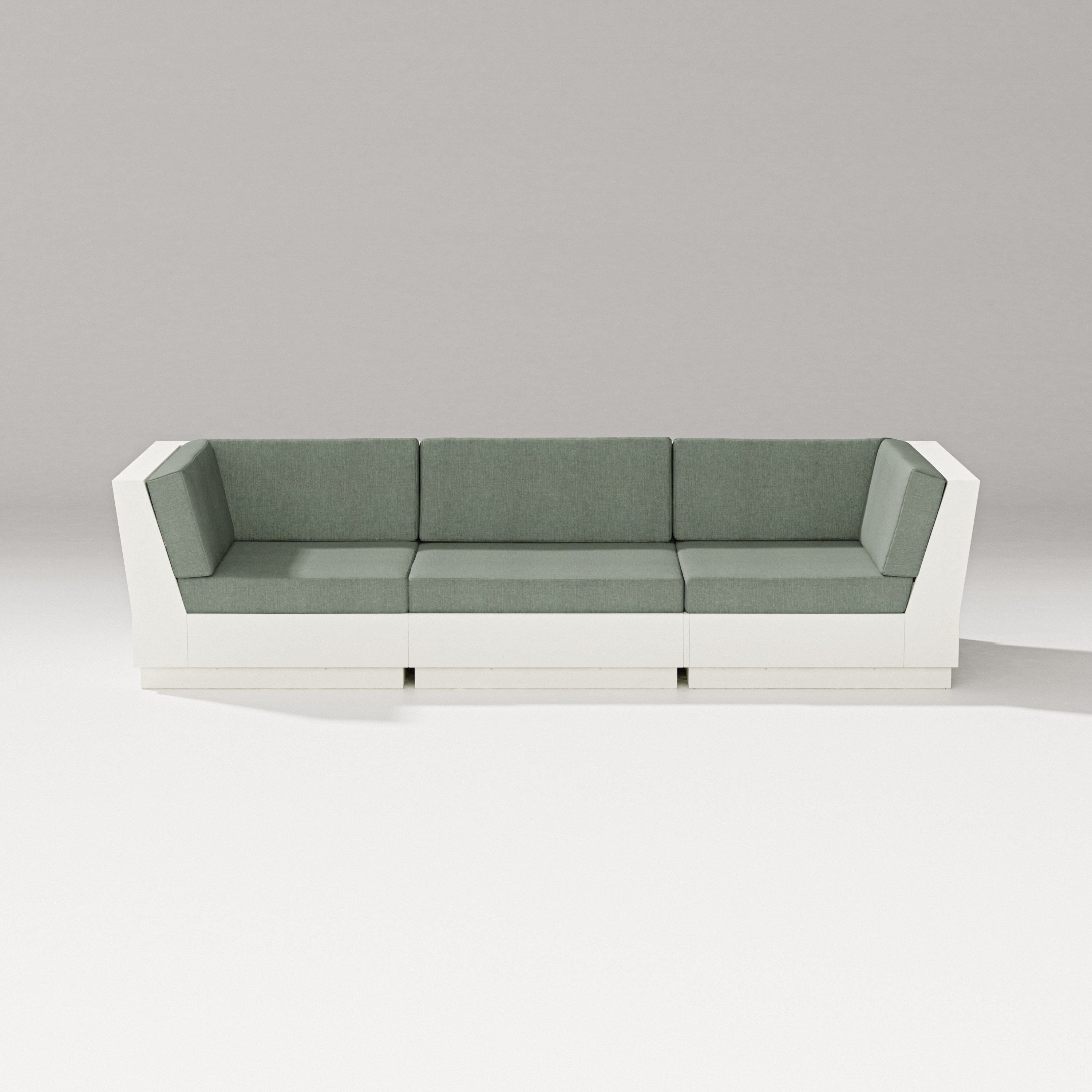 PW Designer Series Elevate Sofa Sectional in Vintage White / Cast Sage