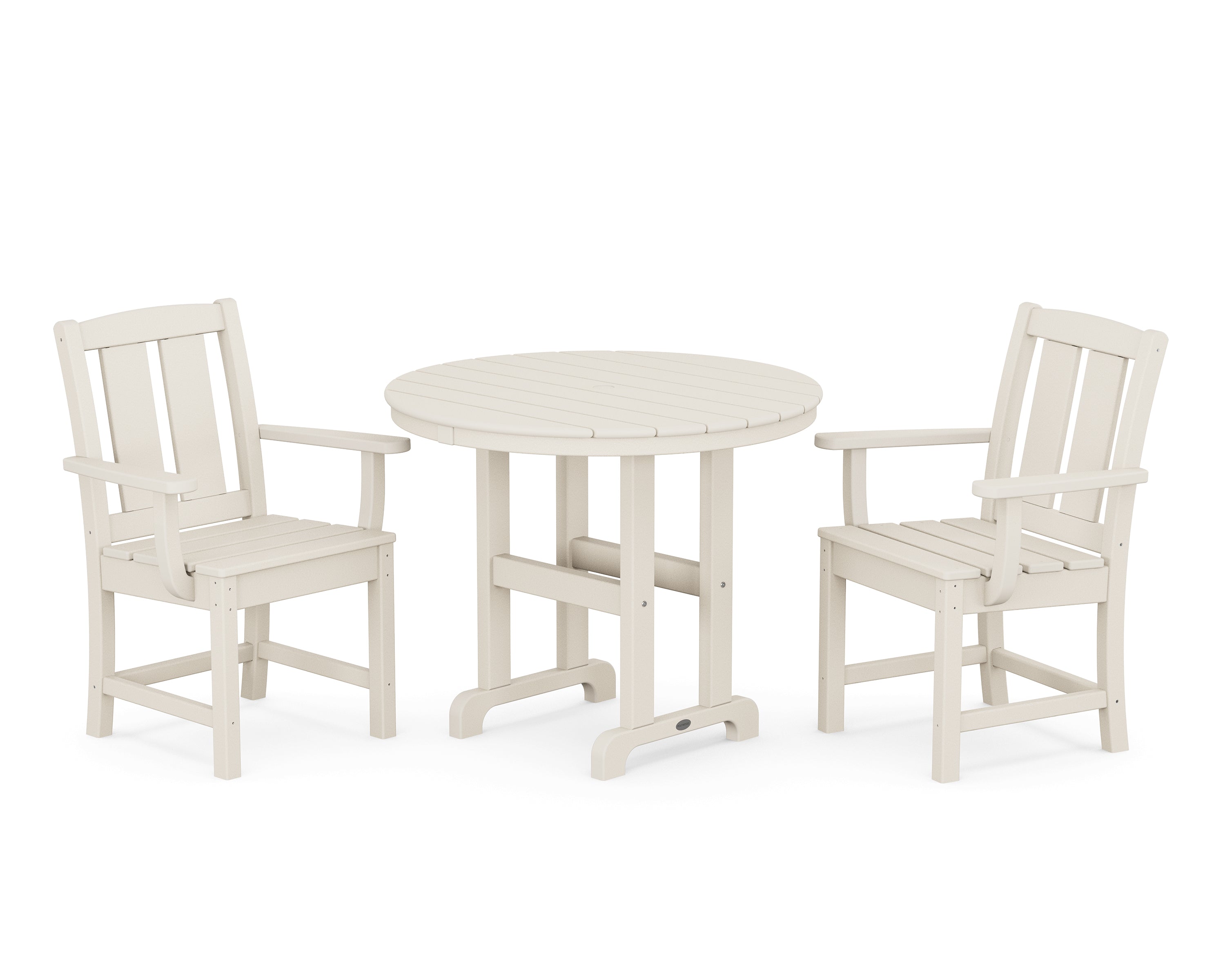 POLYWOOD® Mission 3-Piece Farmhouse Dining Set in Sand
