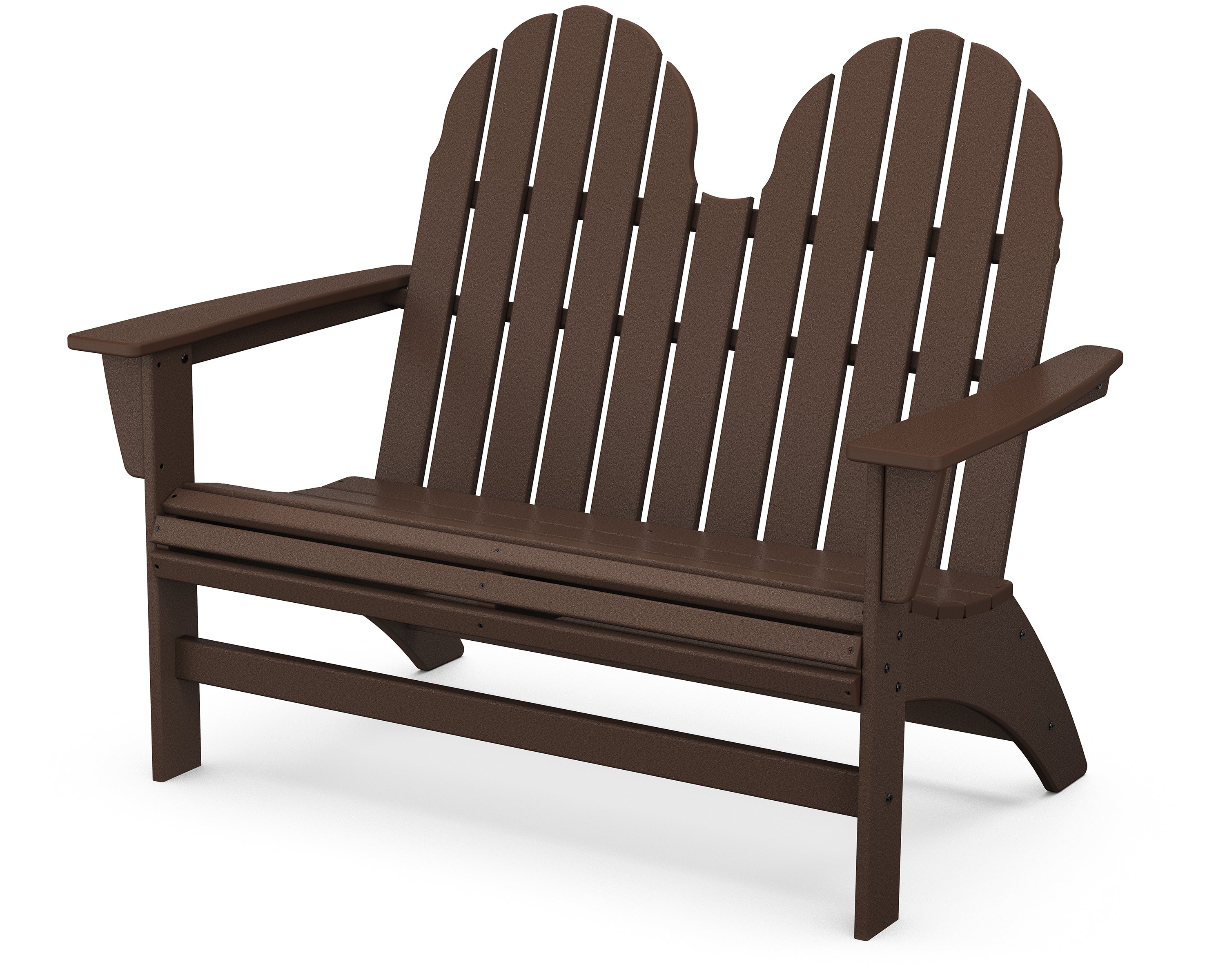 POLYWOOD Vineyard 48" Adirondack Bench in Mahogany