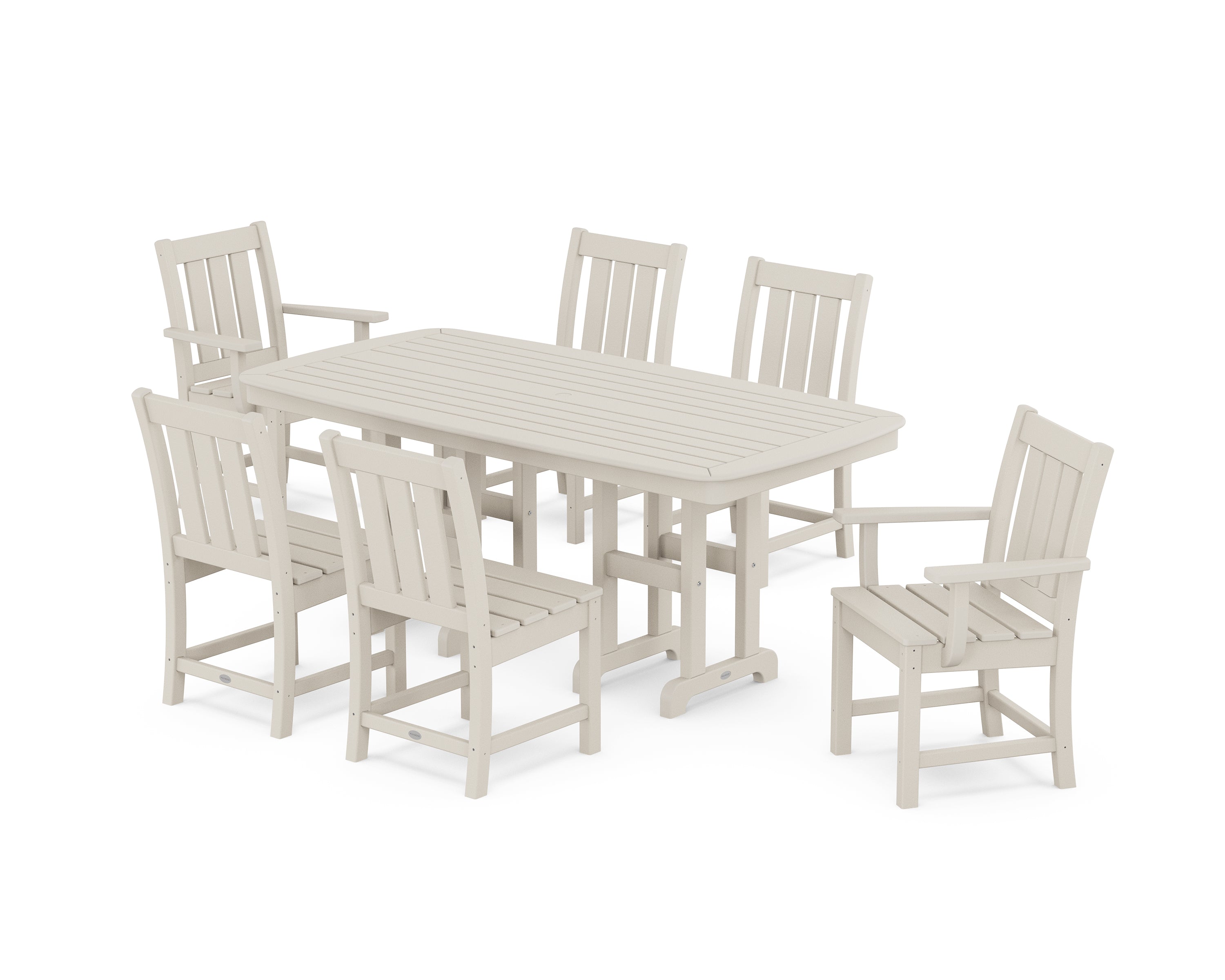 POLYWOOD Oxford 7-Piece Dining Set in Sand