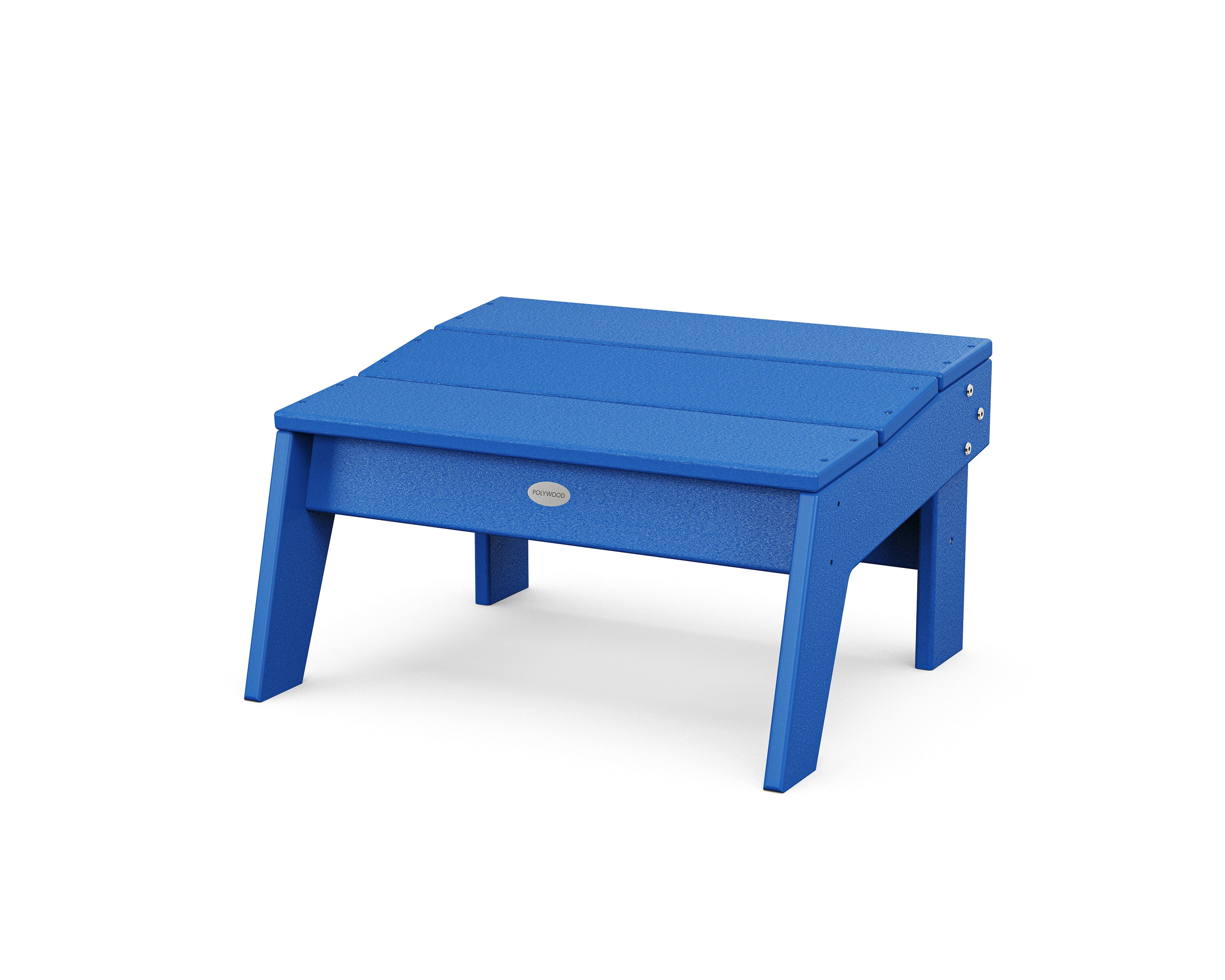 POLYWOOD Modern Studio Oversized Ottoman in Pacific Blue