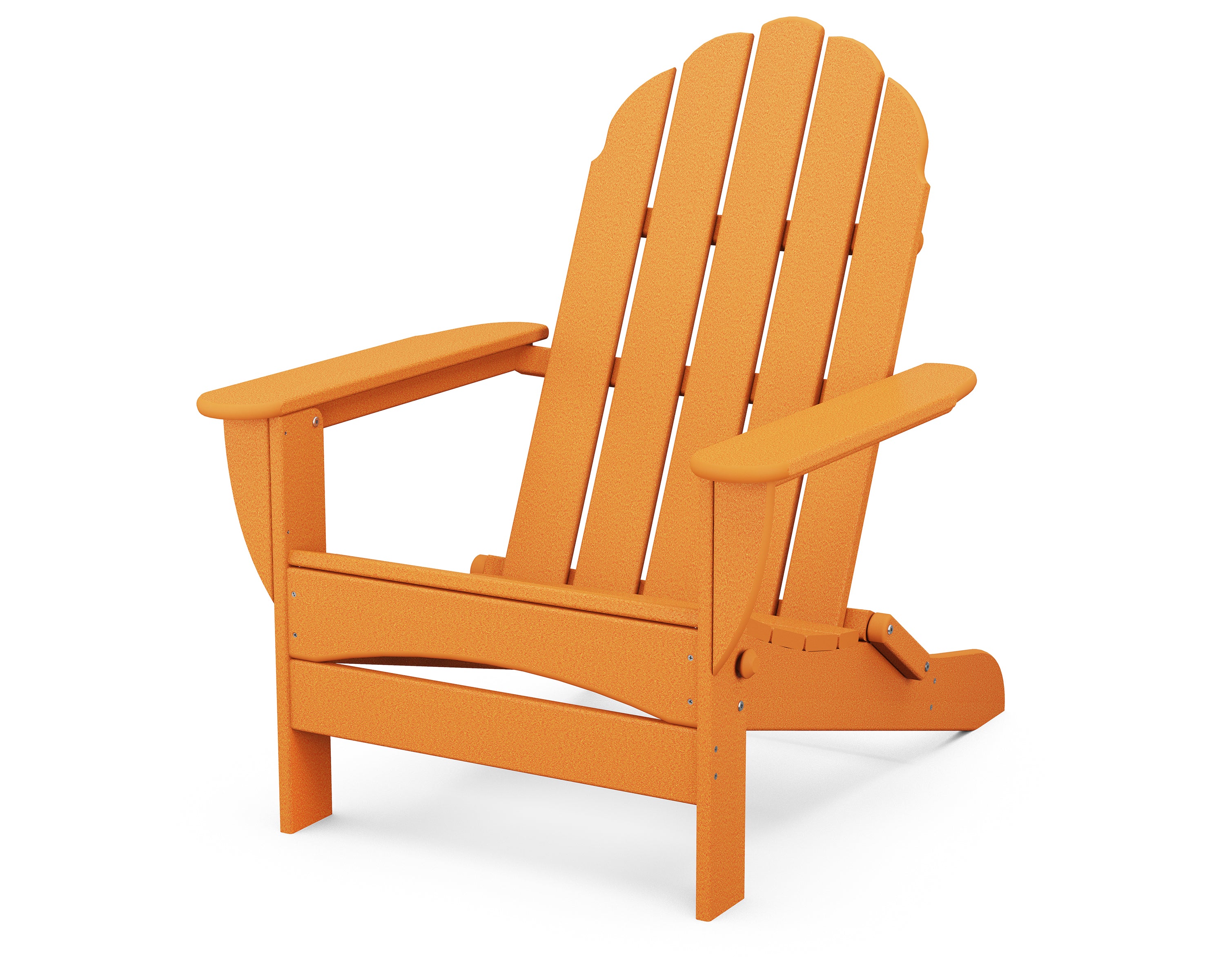POLYWOOD Classic Oversized Folding Adirondack Chair in Tangerine